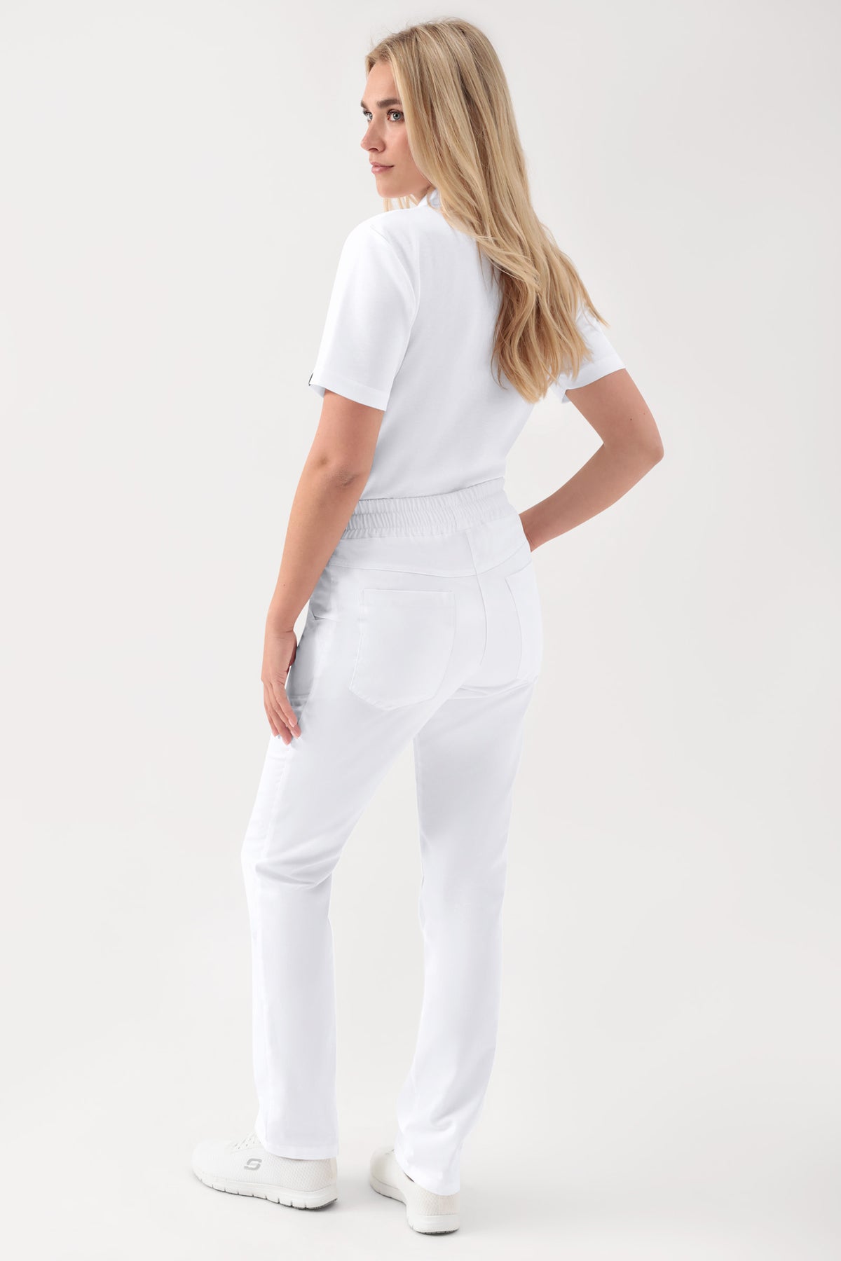 GREEN Stretch Hose Unisex - Rundumgummibund weiß