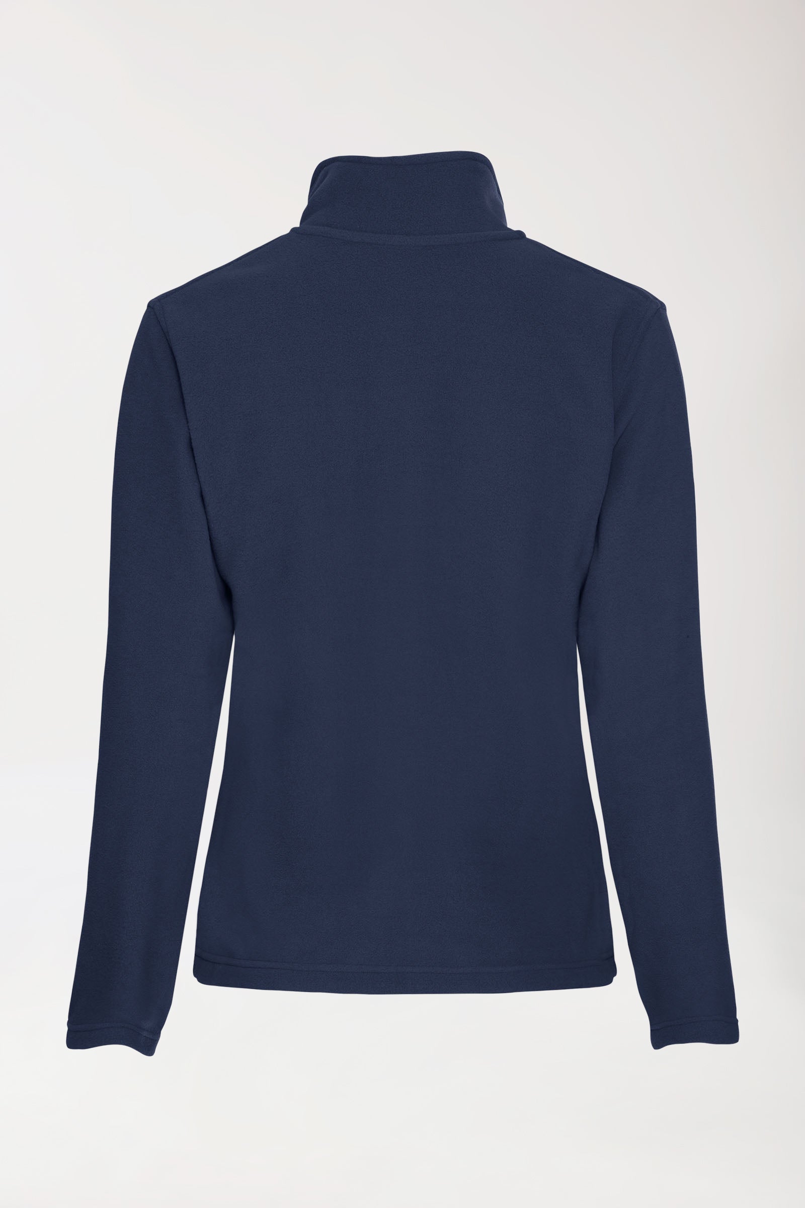 Fleecejacke Damen - Stehkragen nachtblau, Rückansicht