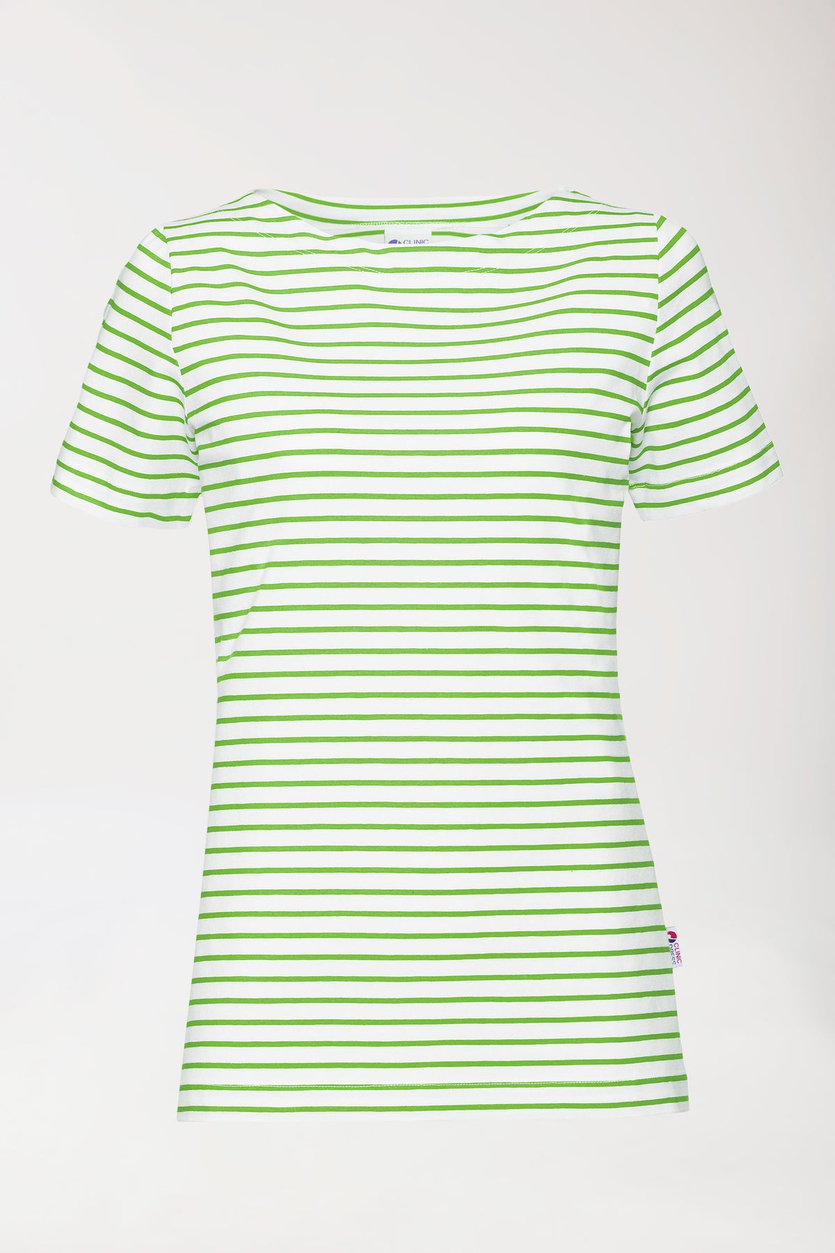 Shirt Damen - 1/2 Arm weiß/apfelgrün, Rückansicht