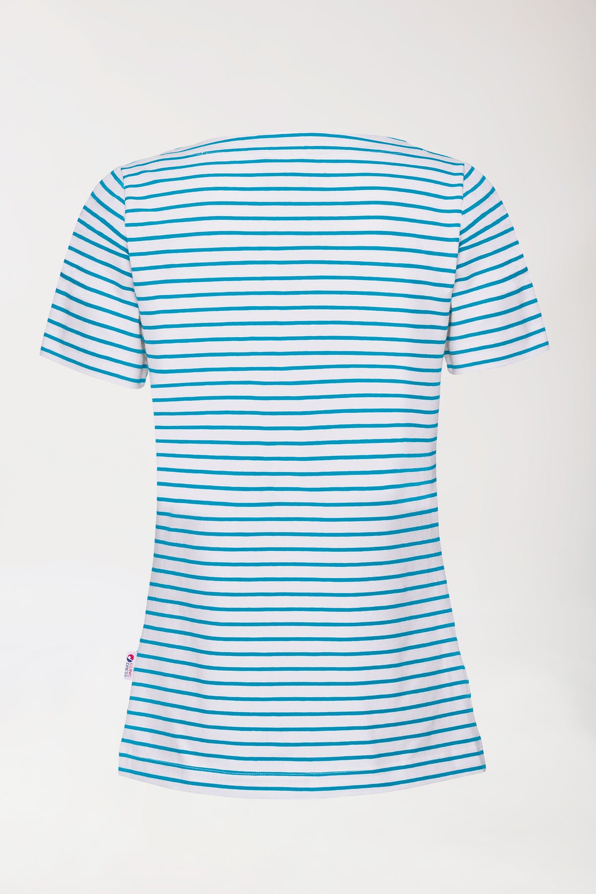 Shirt Damen - 1/2 Arm weiß/türkis