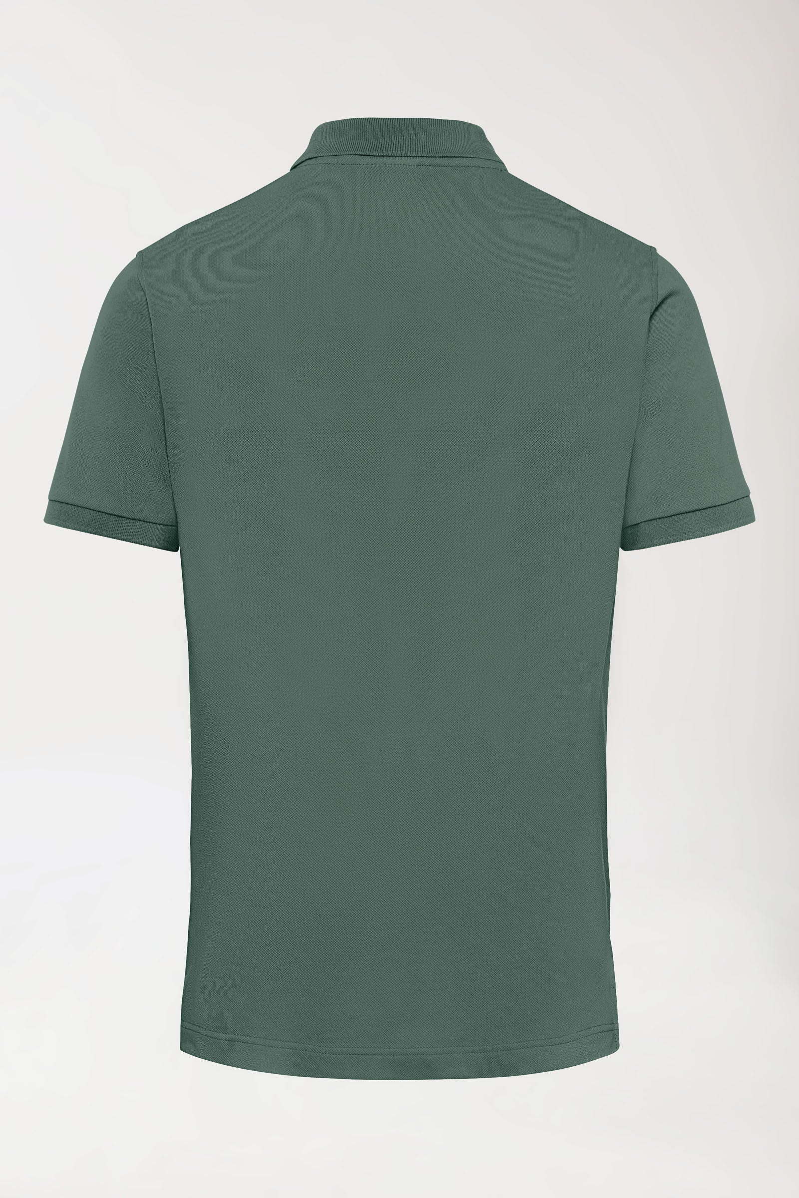 Stretch Shirt Herren - Polokragen dunkelgrün, Rückansicht