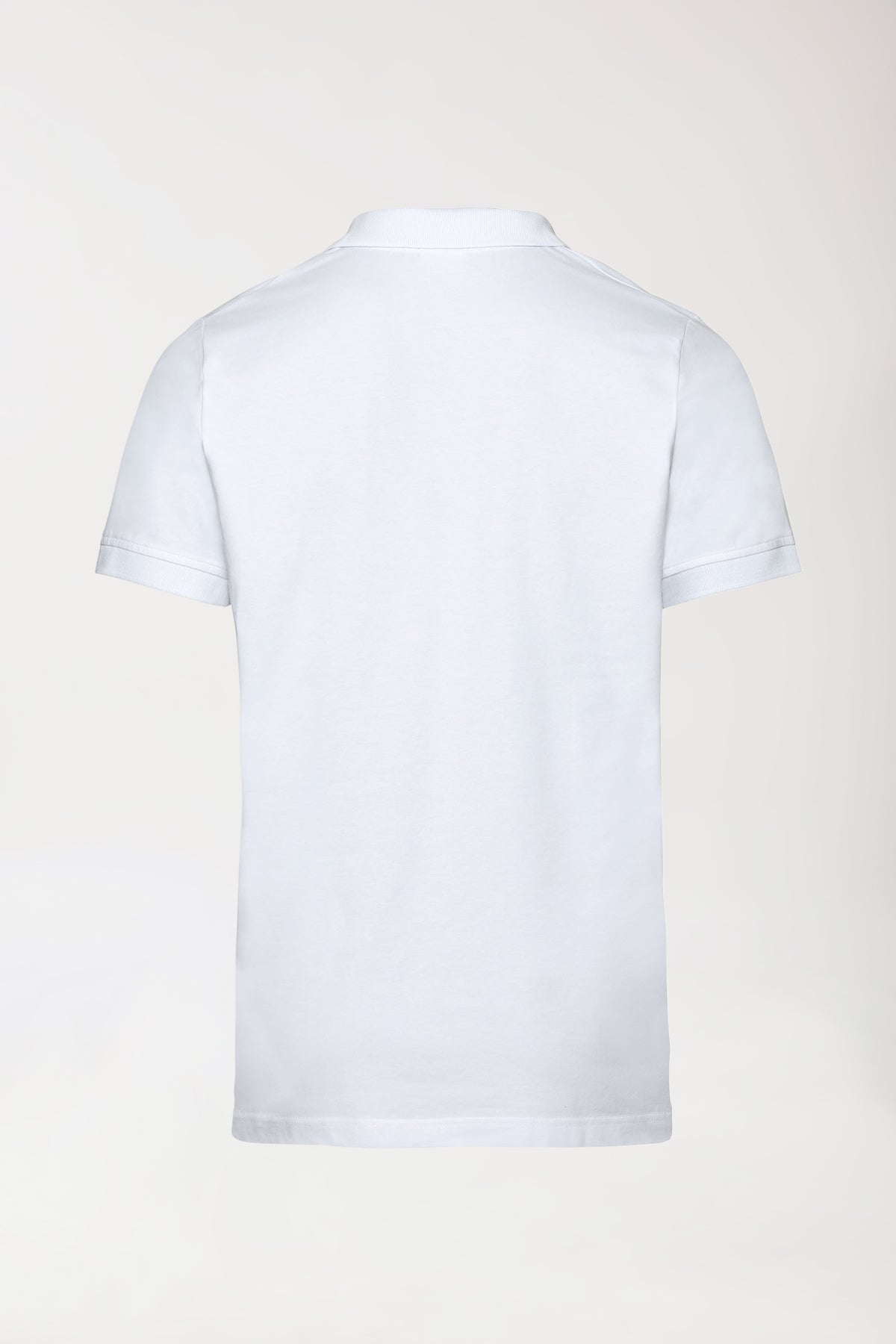 Stretch Shirt Herren - Polokragen - Knopfleiste weiß