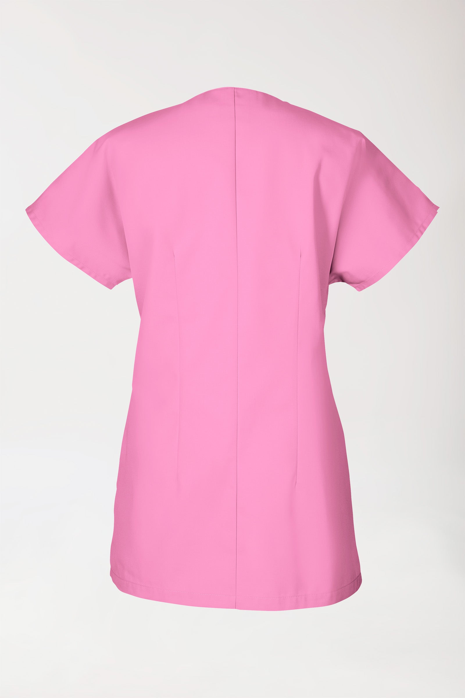 Kasack Damen - durchgeknöpft rosy pink, Rückansicht