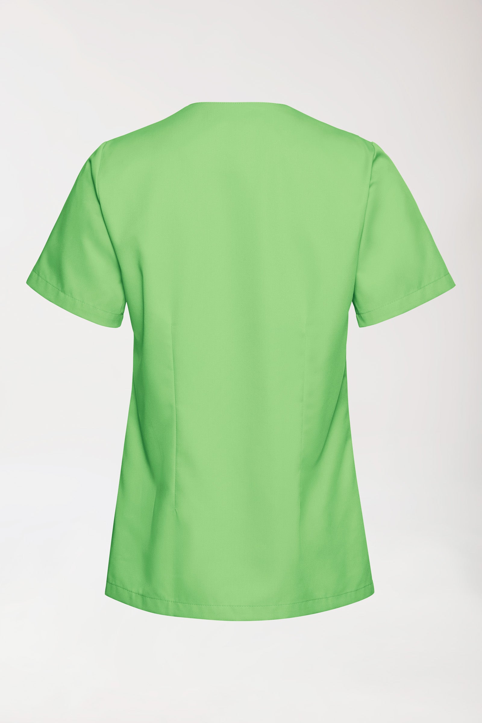 TENCEL™ Schlupfkasack Damen - V-Ausschnitt apfelgrün, Rückansicht