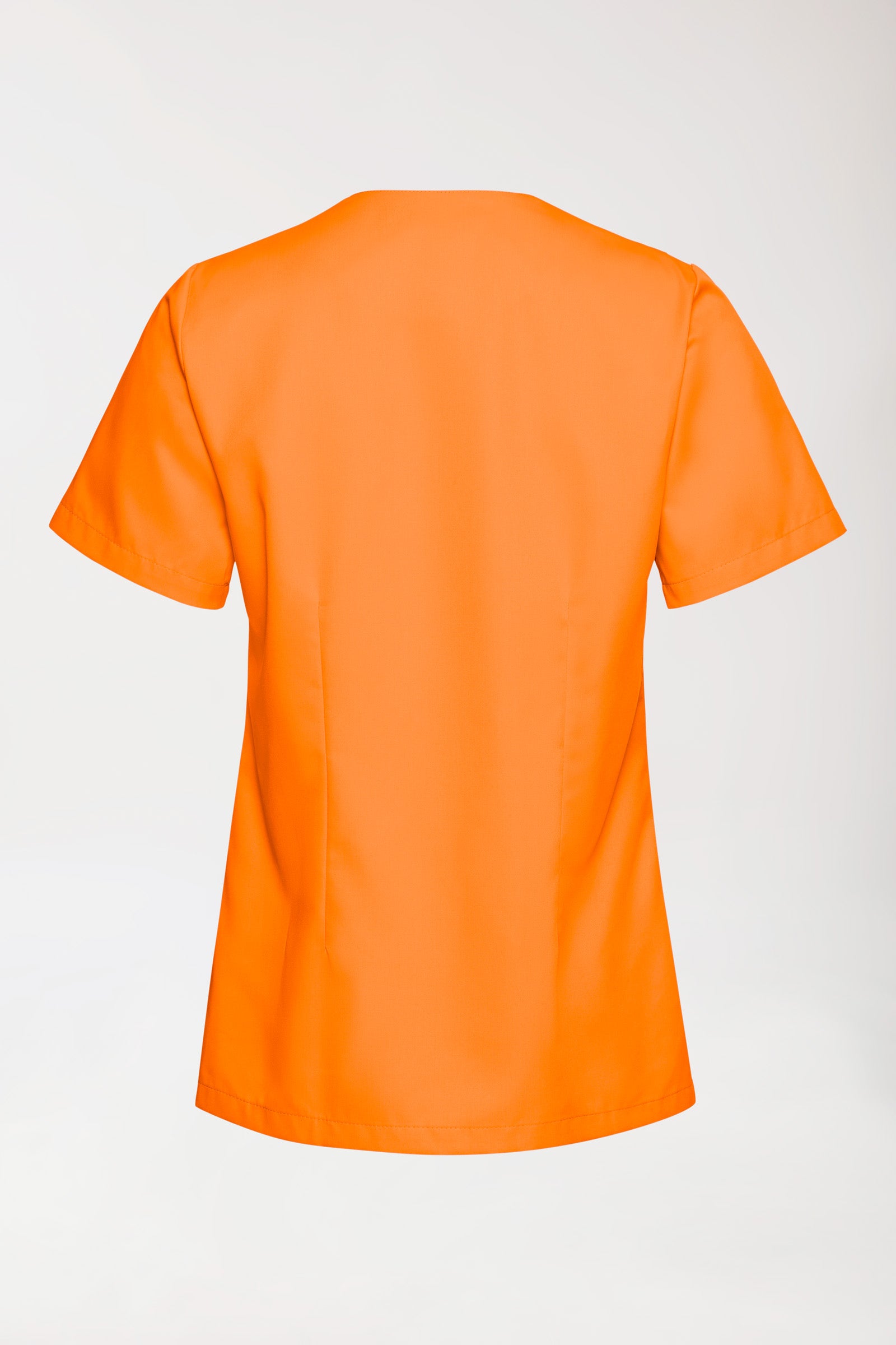 TENCEL™ Schlupfkasack Damen - V-Ausschnitt brillant orange, Rückansicht