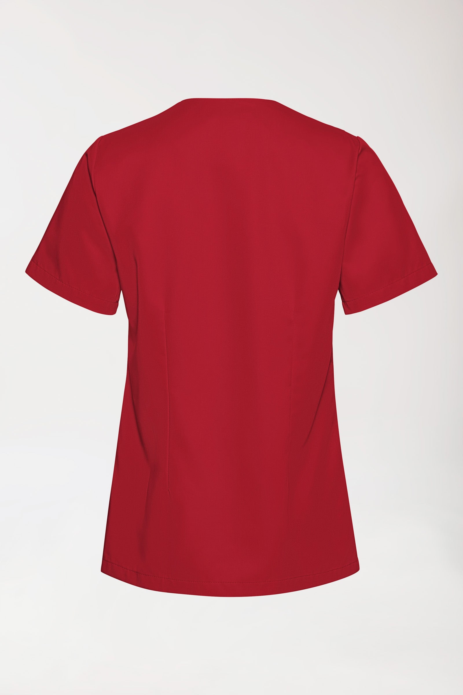 TENCEL™ Schlupfkasack Damen - V-Ausschnitt rot, Rückansicht