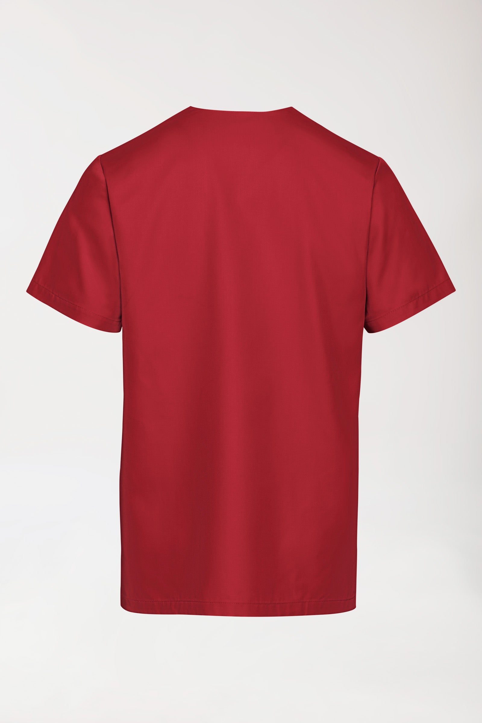TENCEL™ Schlupfkasack Herren - V-Ausschnitt rot, Rückansicht
