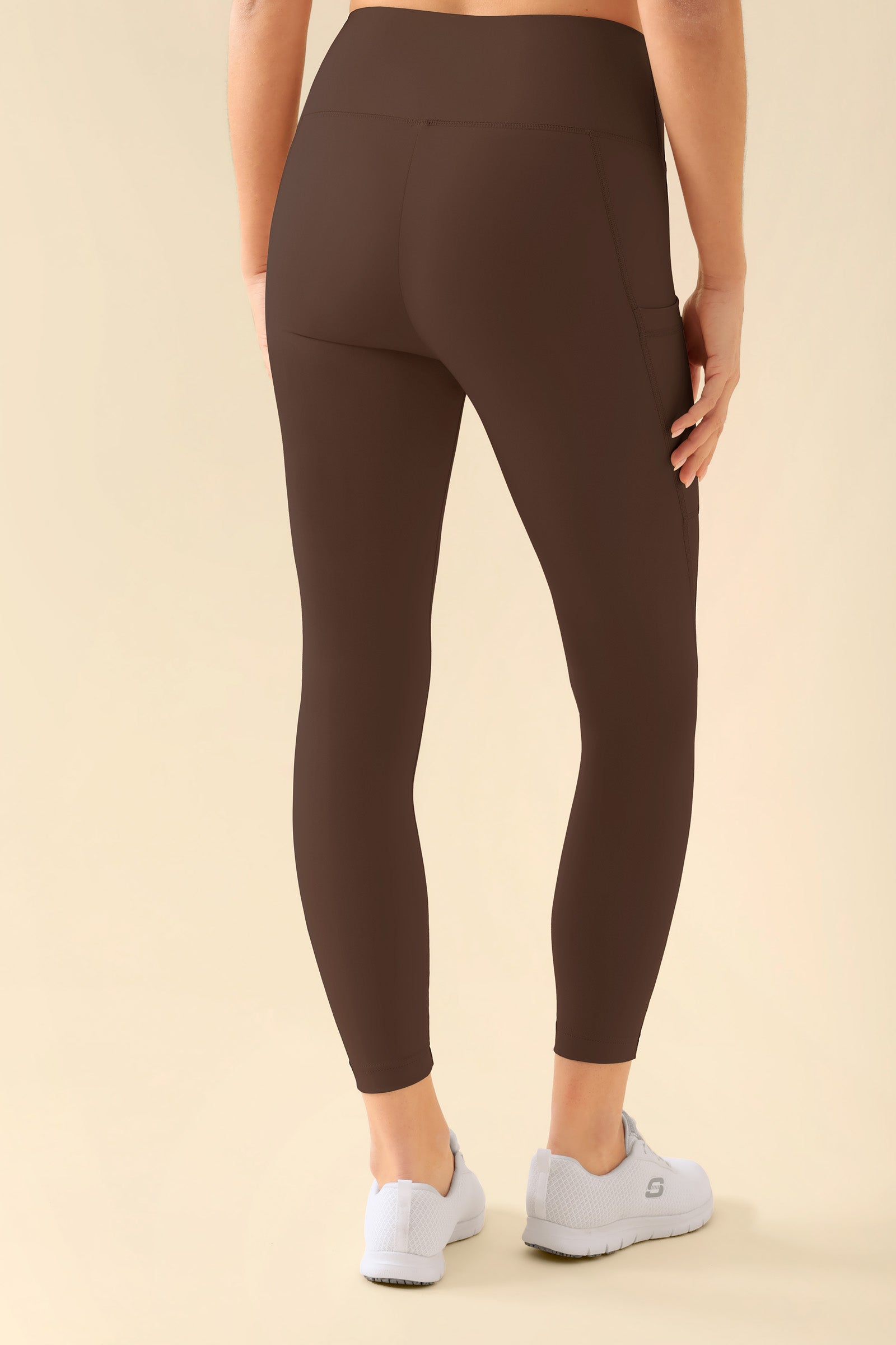 KAERE Leggings Damen - super elastisch coffee, Rückansicht