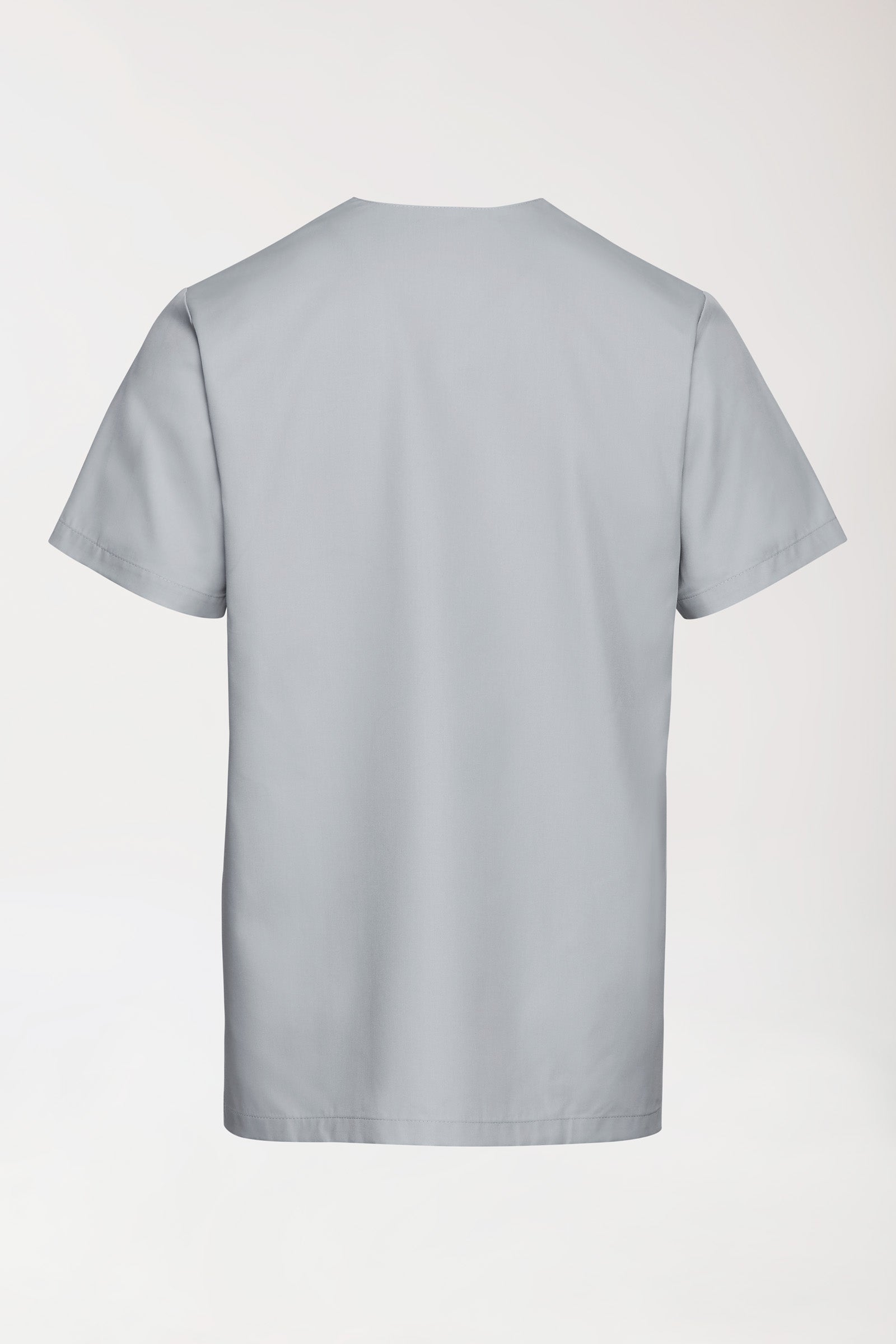 TENCEL™ Schlupfkasack Herren - V-Ausschnitt perlgrau, Rückansicht