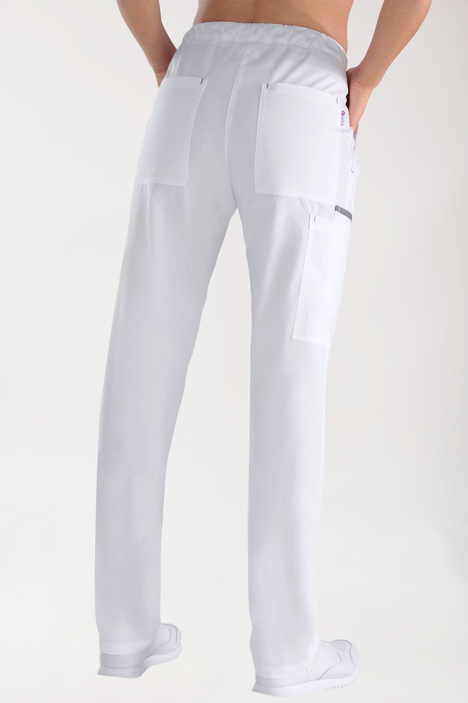 Hose Weiß mit Steingrau Unisex