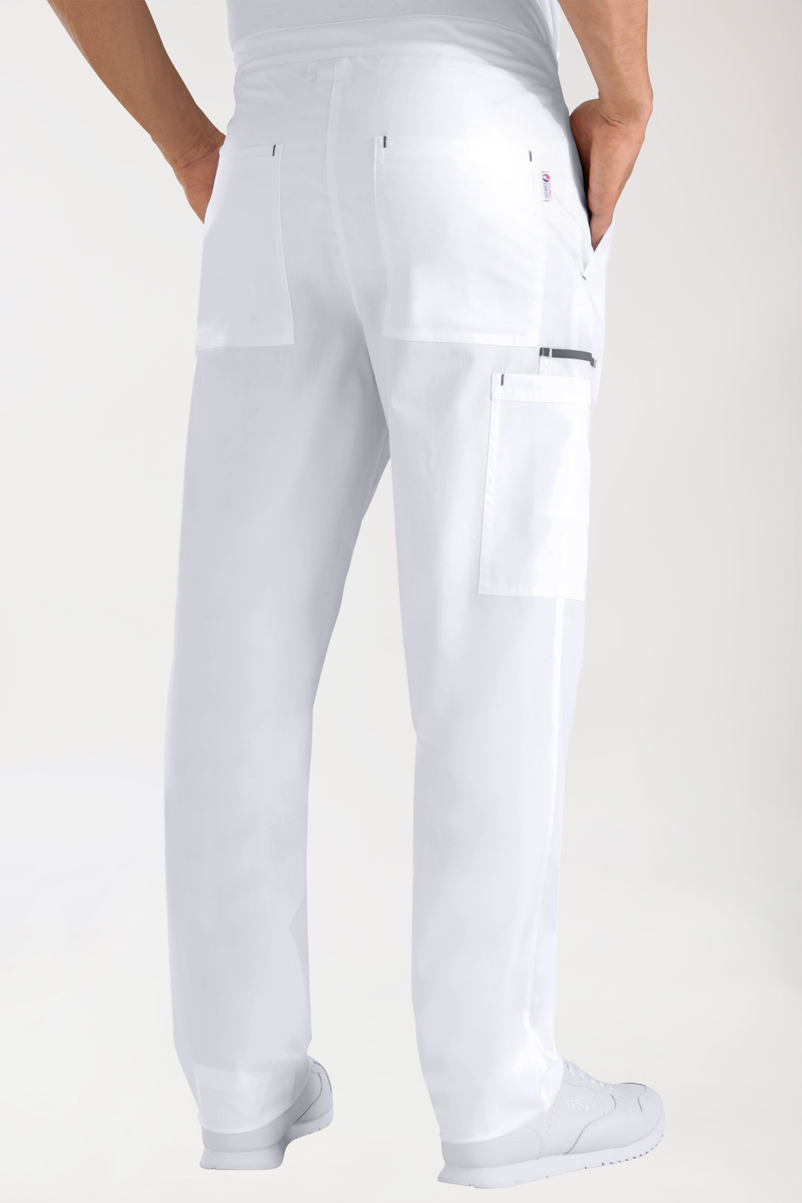 Hose Weiß mit Steingrau Unisex