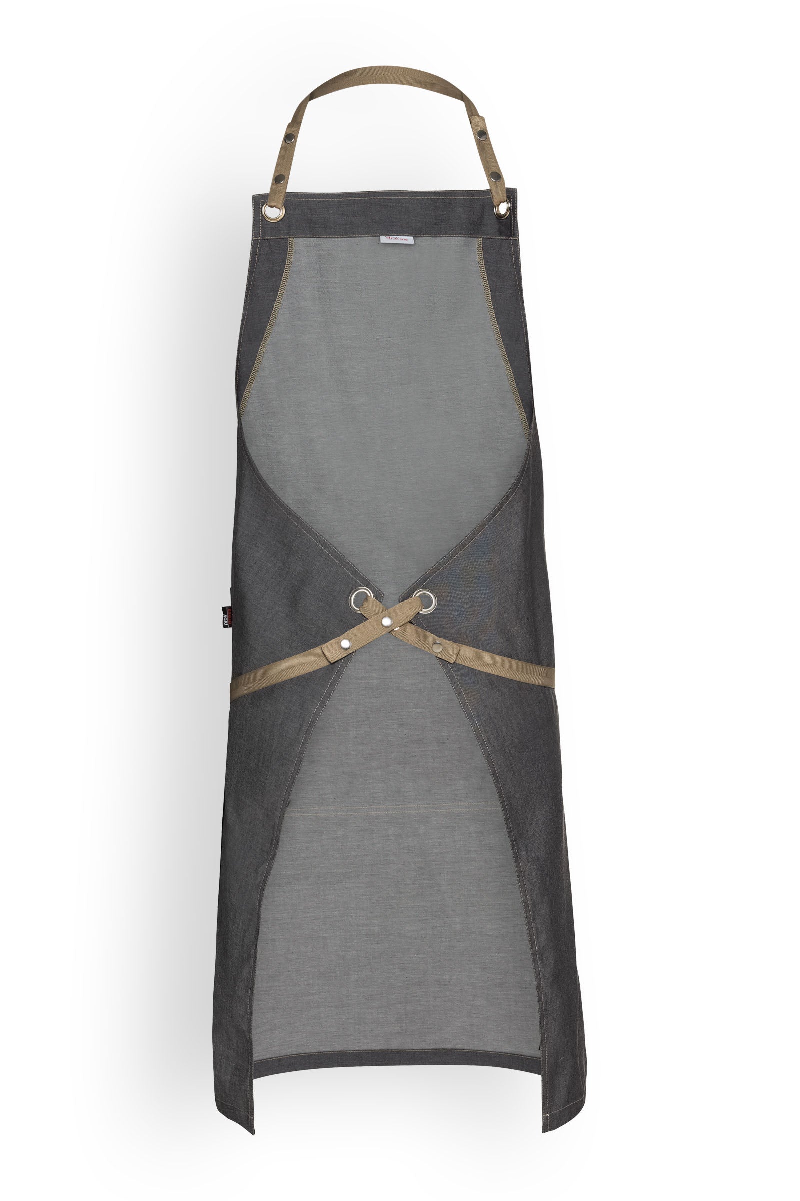 Latzschürze Metallösen Jeansschwarz