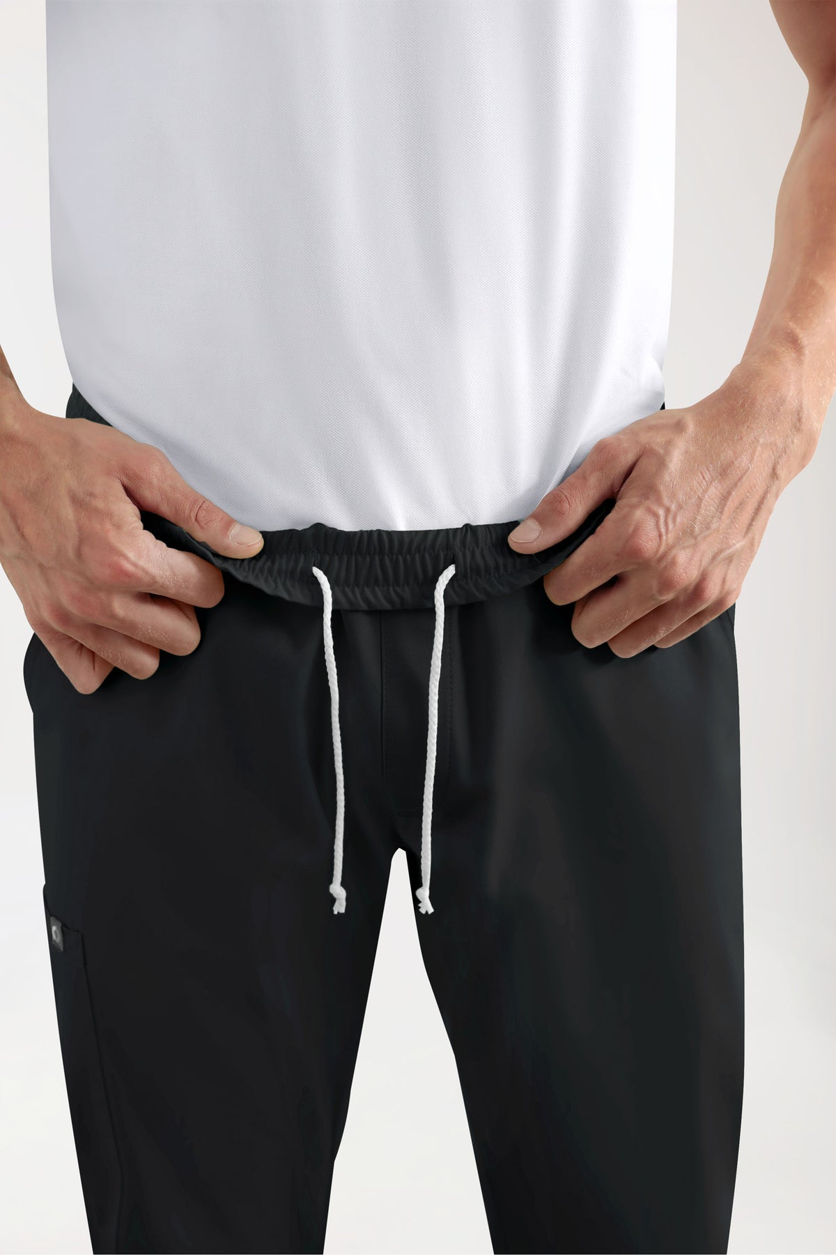 GREEN Stretch Hose Herren - Jogpants Style schwarz