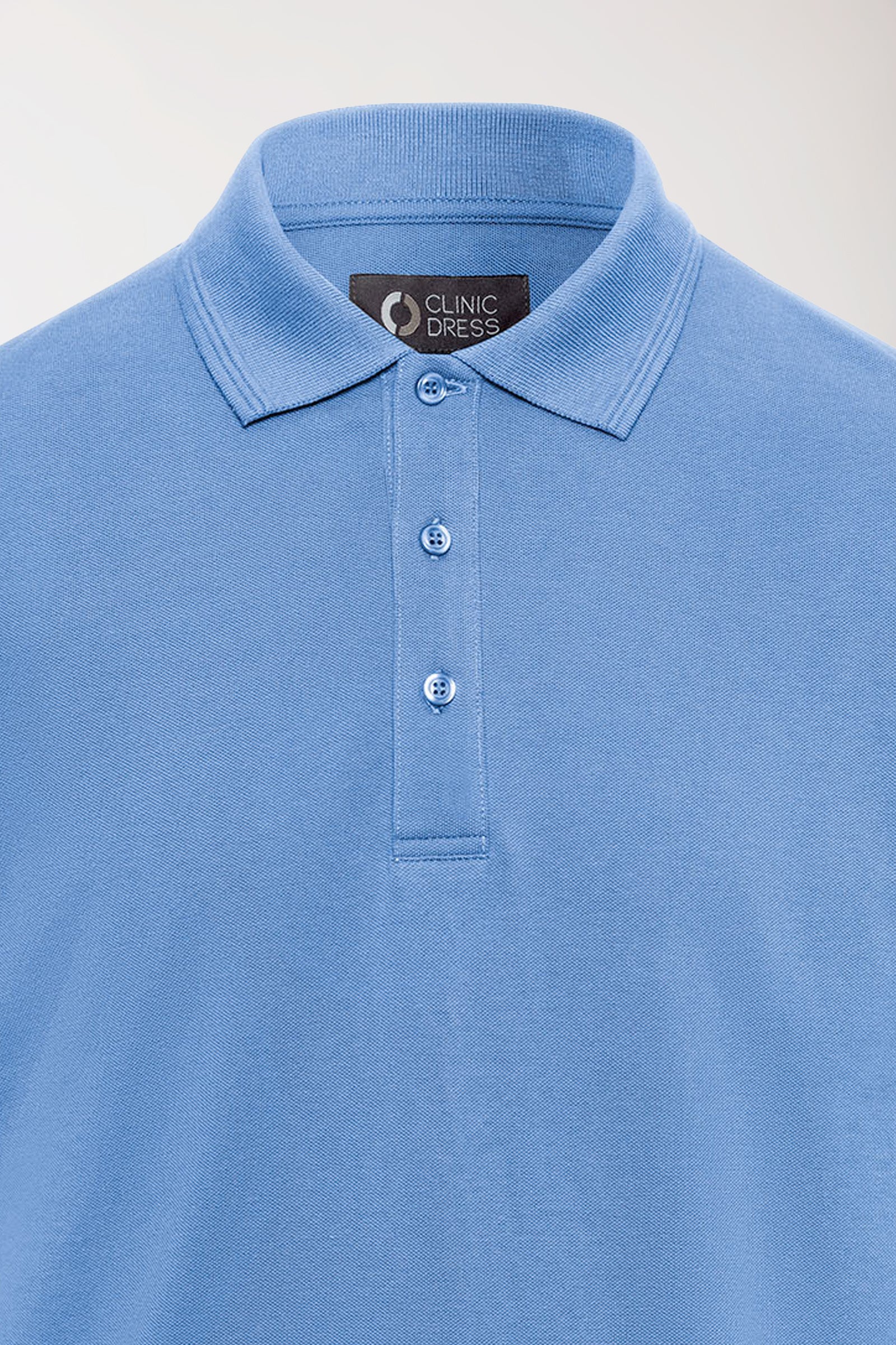 COMFY FLEX Stretch Shirt Herren - Polokragen himmelblau