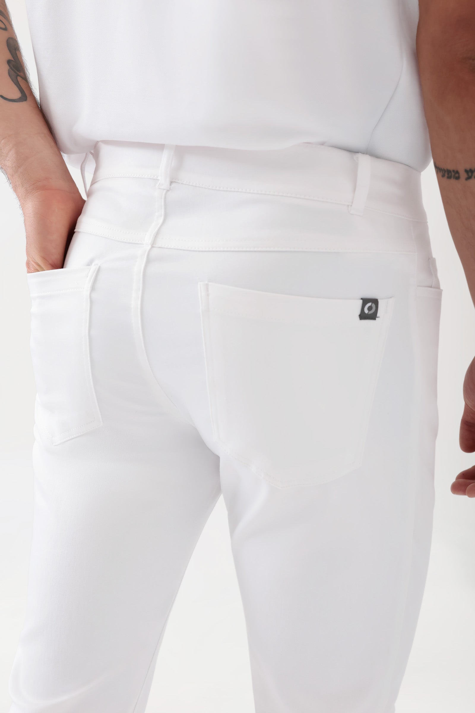 COMFY FLEX 5-Pocket Hose Herren - gerades Bein weiß