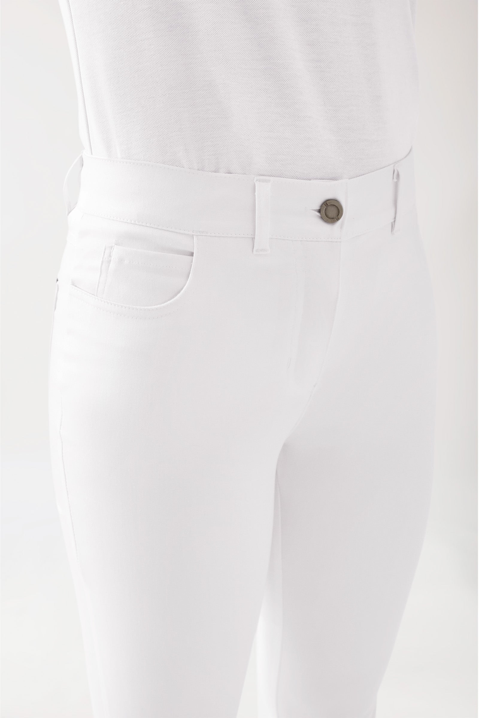 COMFY FLEX 5-Pocket Hose Damen - schlankes Bein weiß
