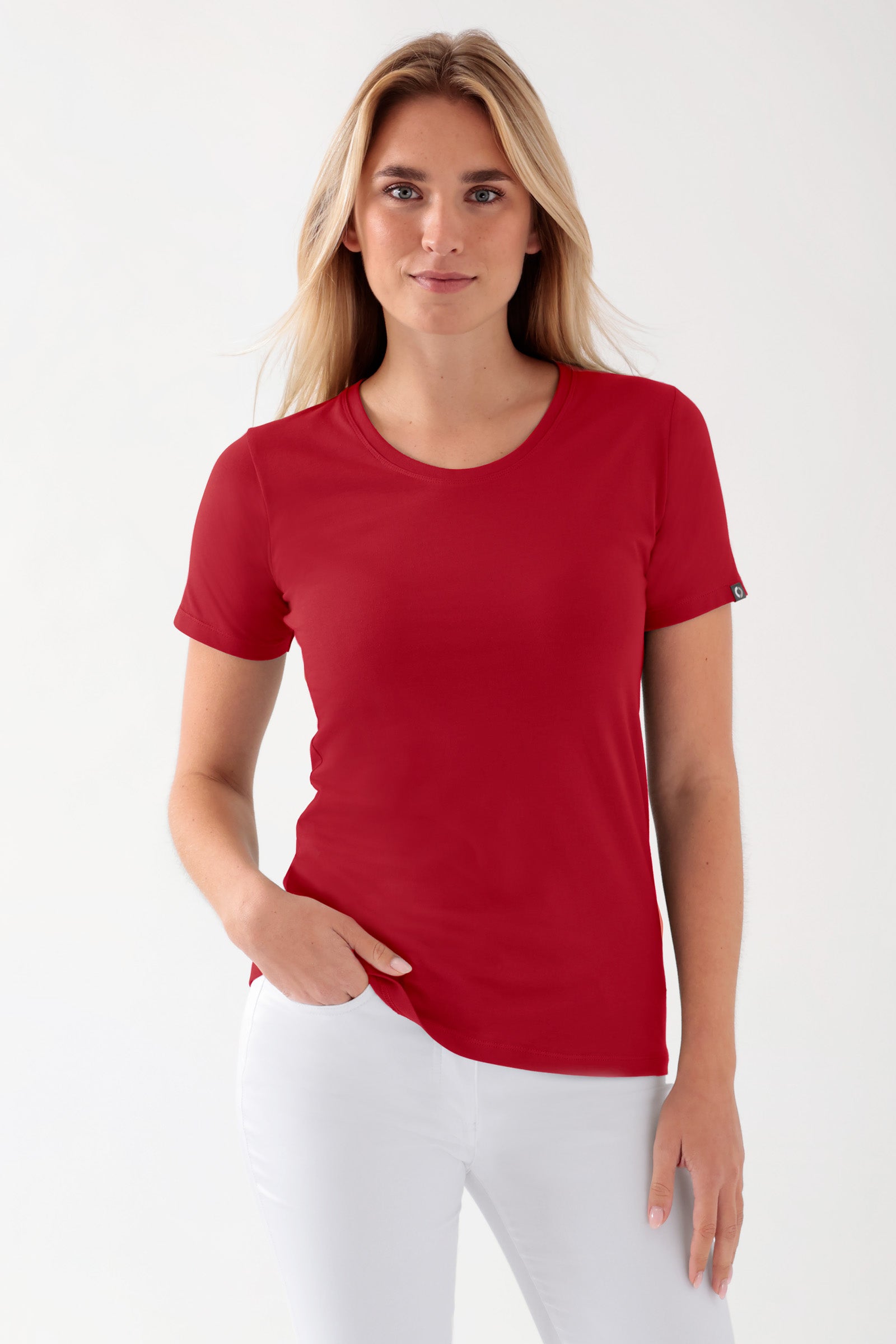 CORE Shirt Damen - Rundhalsausschnitt rot