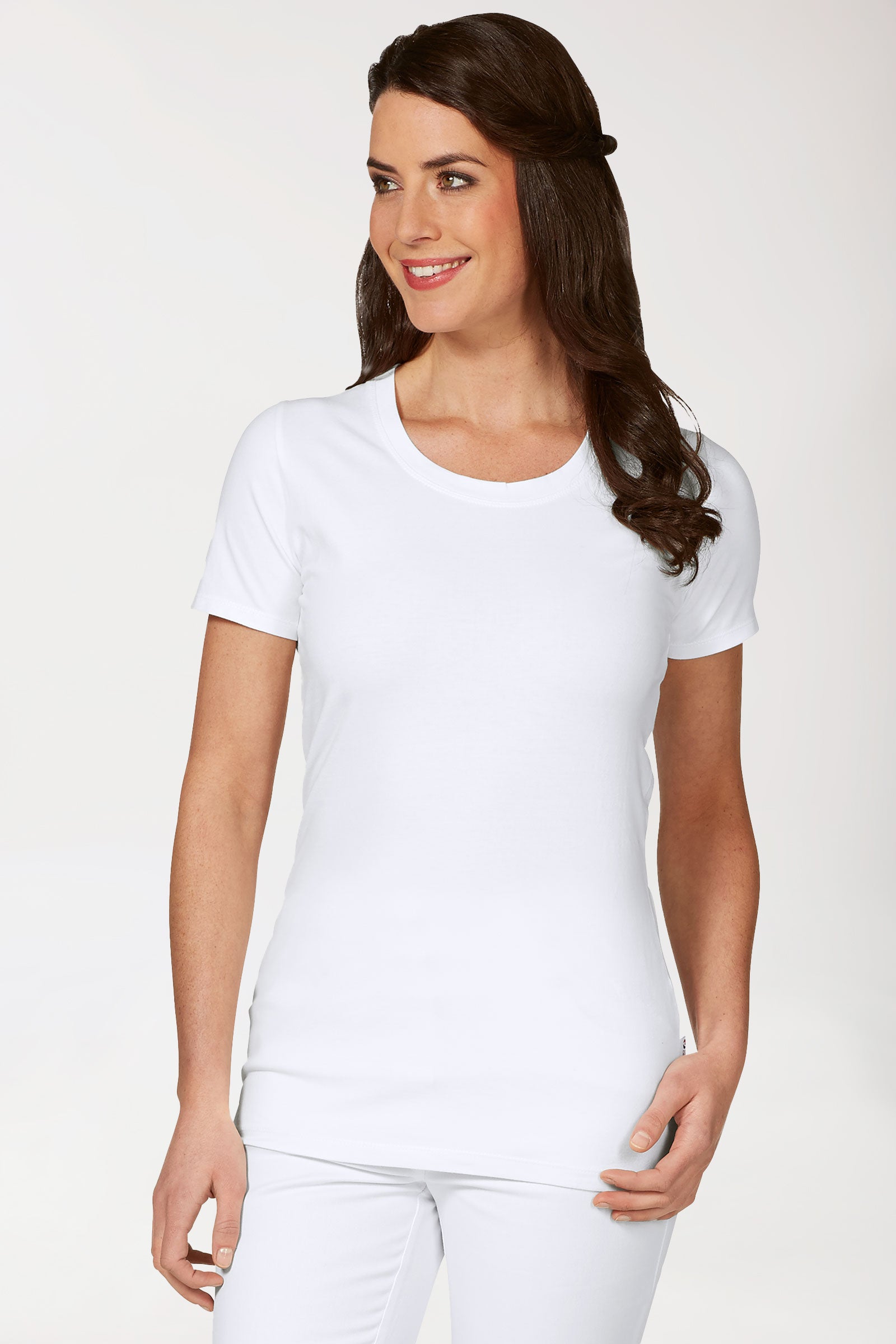 CORE Shirt Damen - Rundhals weiß