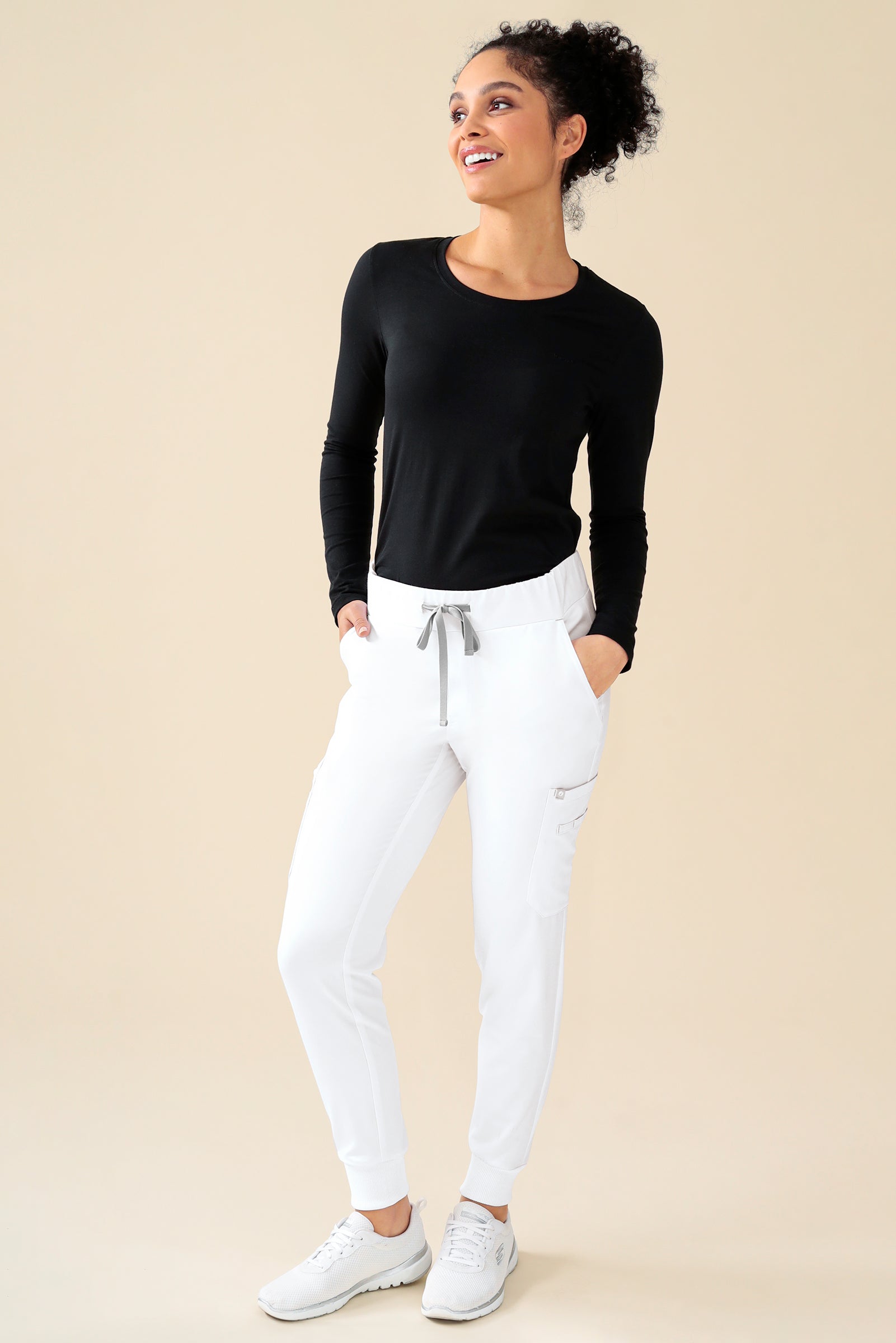 KAERE Shirt Damen - Longsleeve schwarz, Vorderansicht