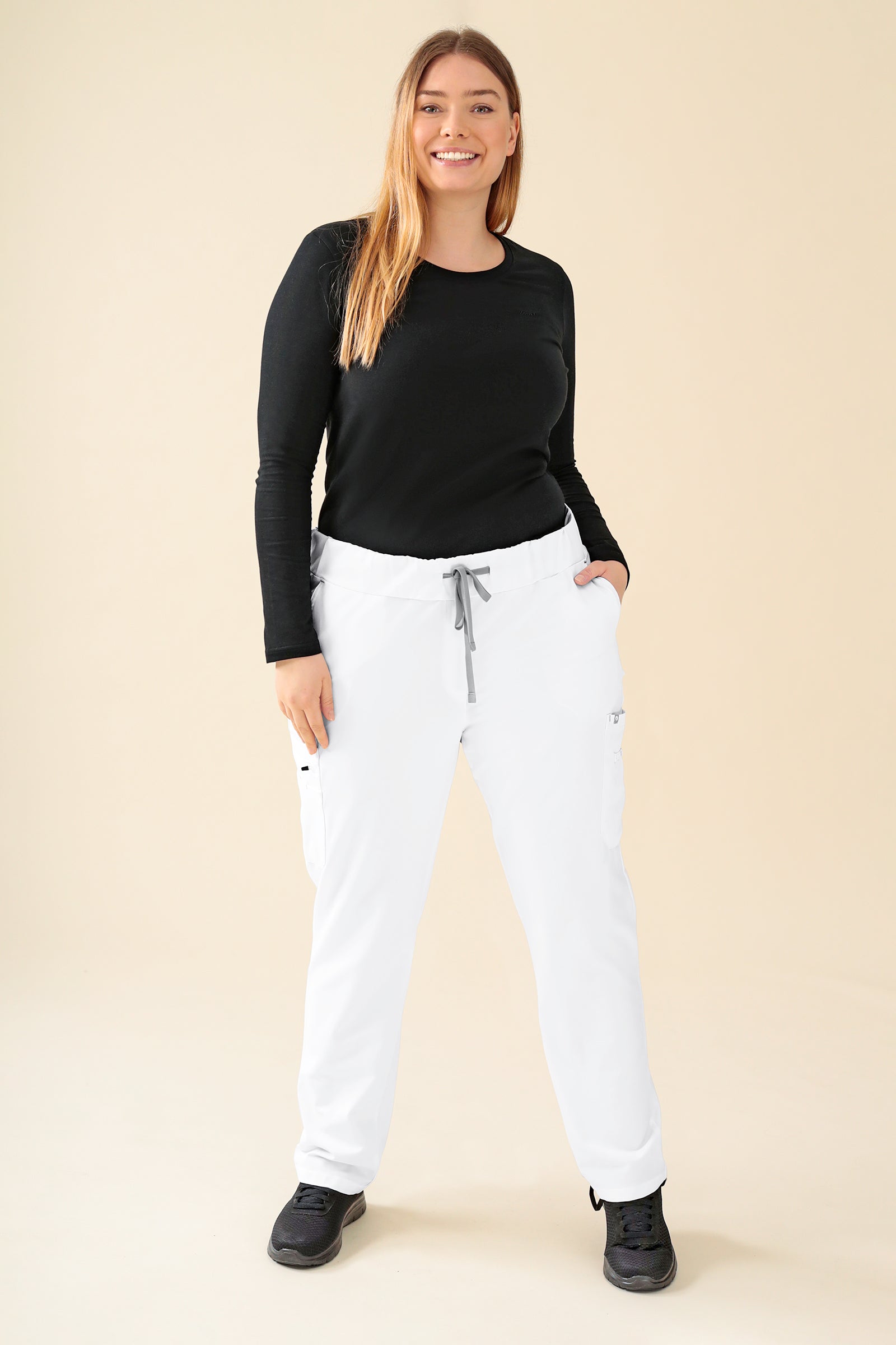 KAERE Shirt Damen - Longsleeve schwarz, Vorderansicht