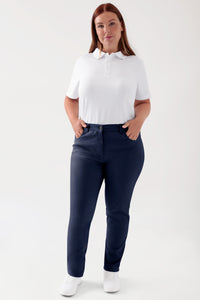 COMFY FLEX 5-Pocket Hose Damen - schlankes Bein navy