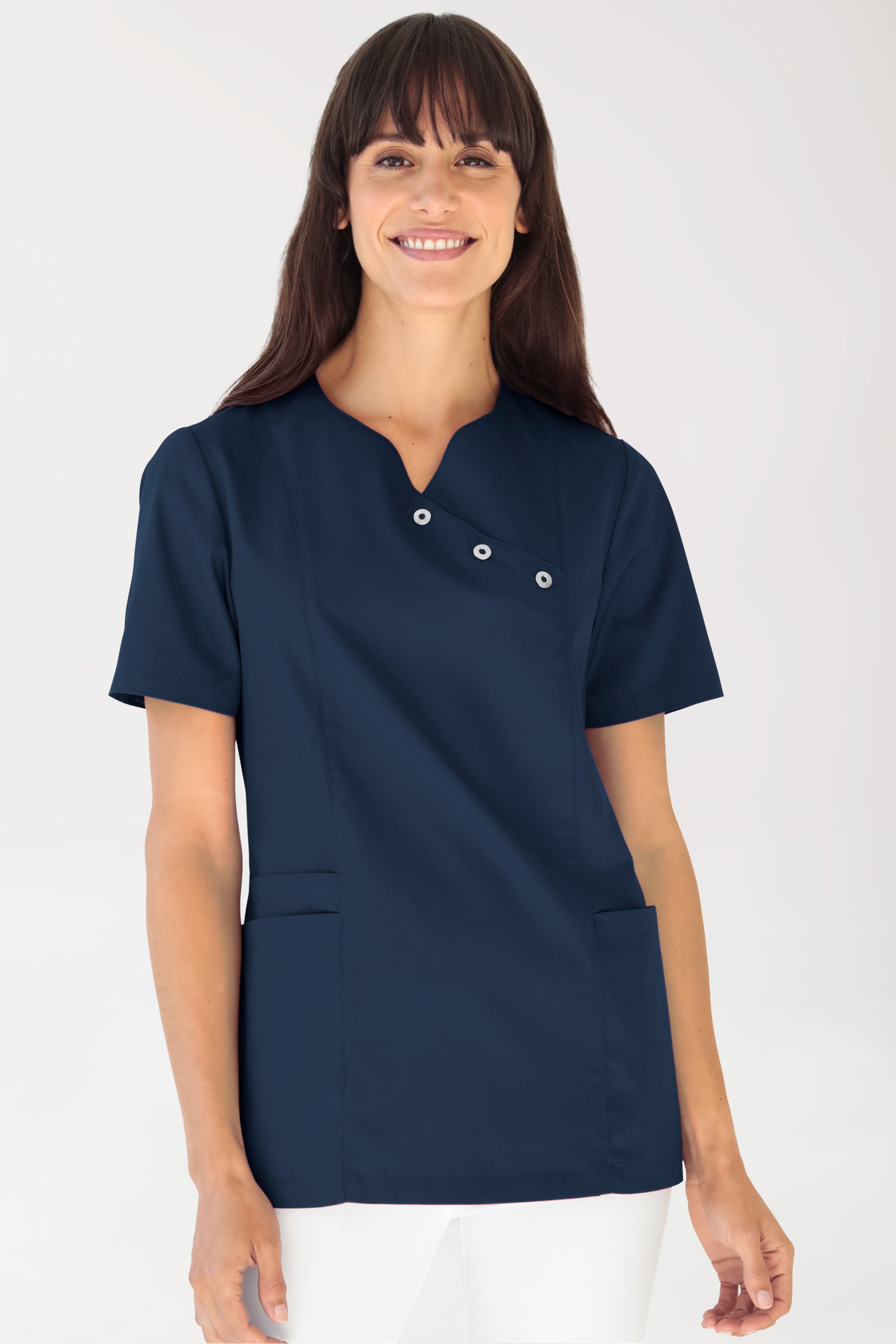 Schlupfkasack Damen - Stretch navy, Vorderansicht