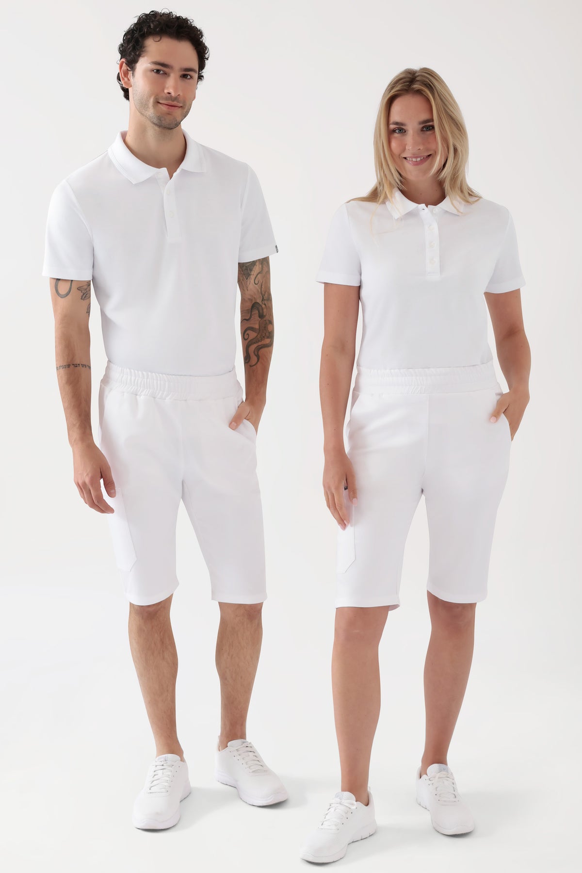 COMFY FLEX Stretch Hose Unisex - Bermuda weiß, Vorderansicht