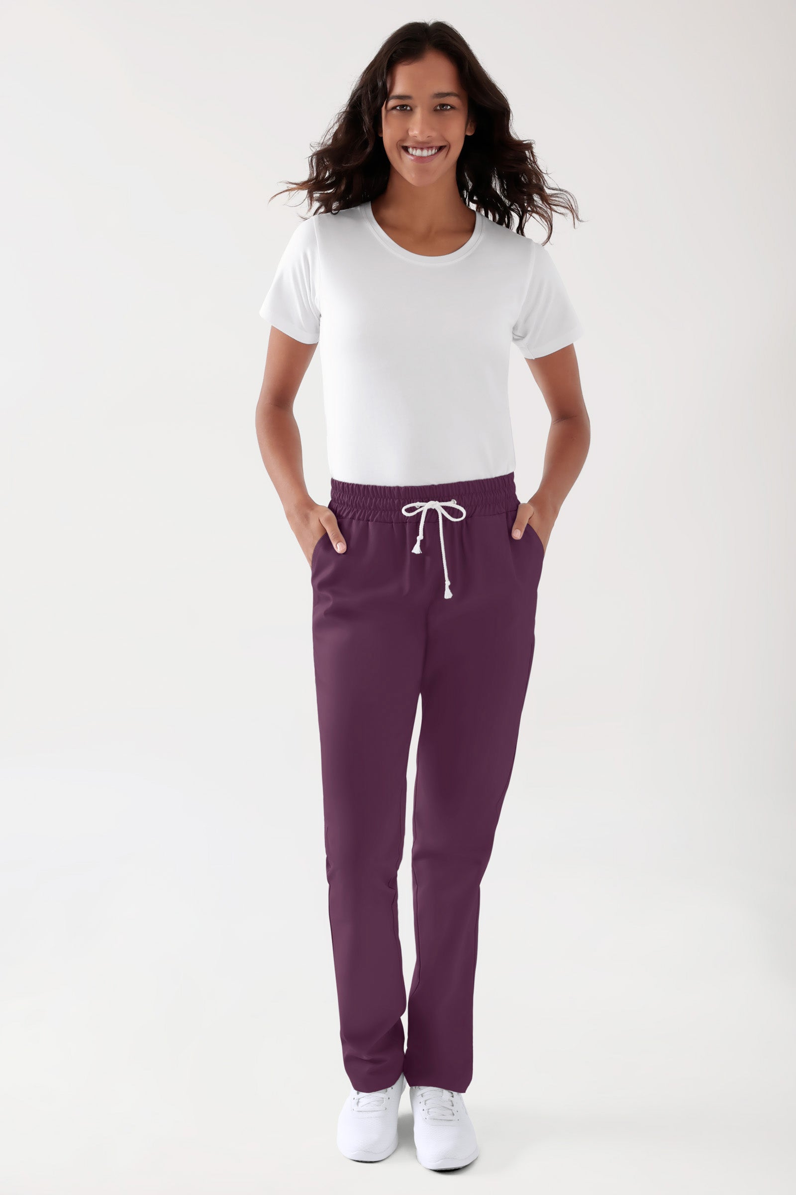 TENCEL™ Hose Unisex - Rundumgummibund black berry, Vorderansicht