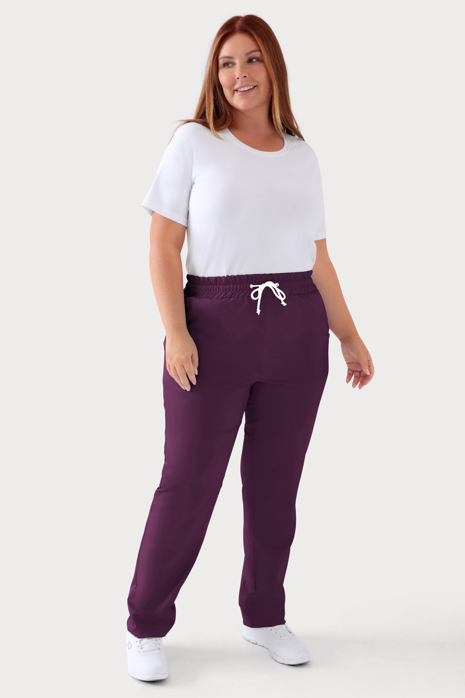 TENCEL™ Hose Unisex - Rundumgummibund black berry, Vorderansicht