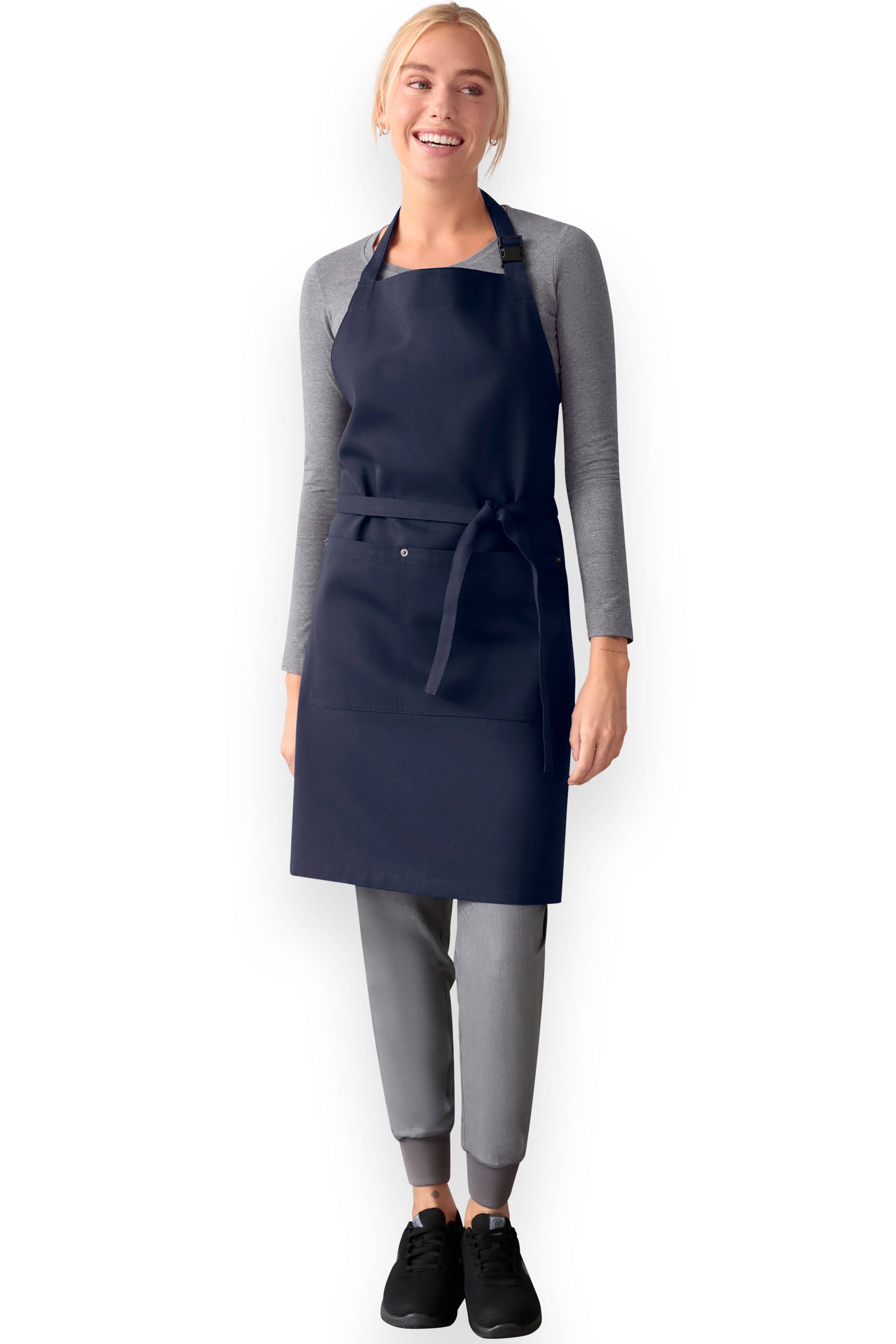 Latzschürze dark navy, Vorderansicht
