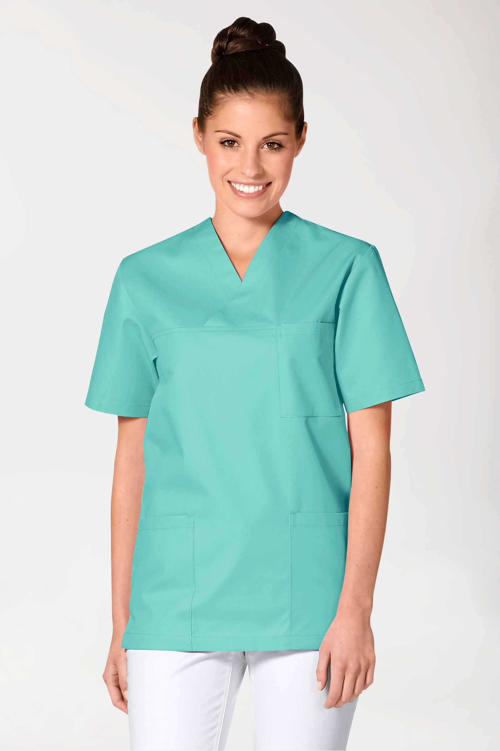 JUST STRONG Schlupfkasack Unisex - V-Ausschnitt aqua green