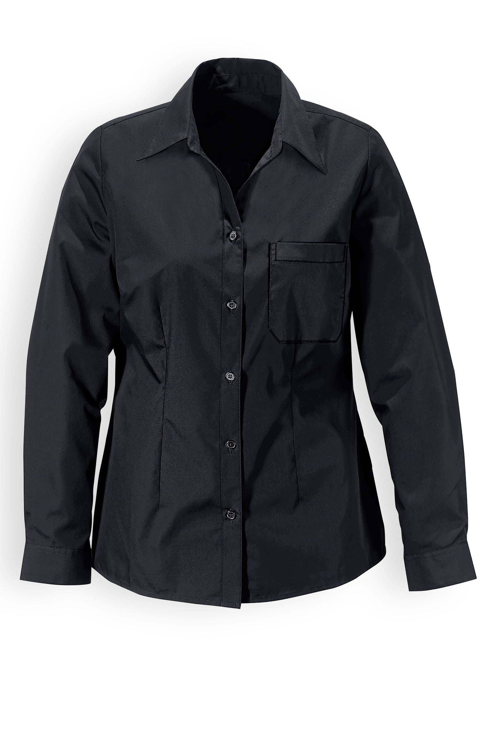 Bluse Schwarz Abgerundeter Saum