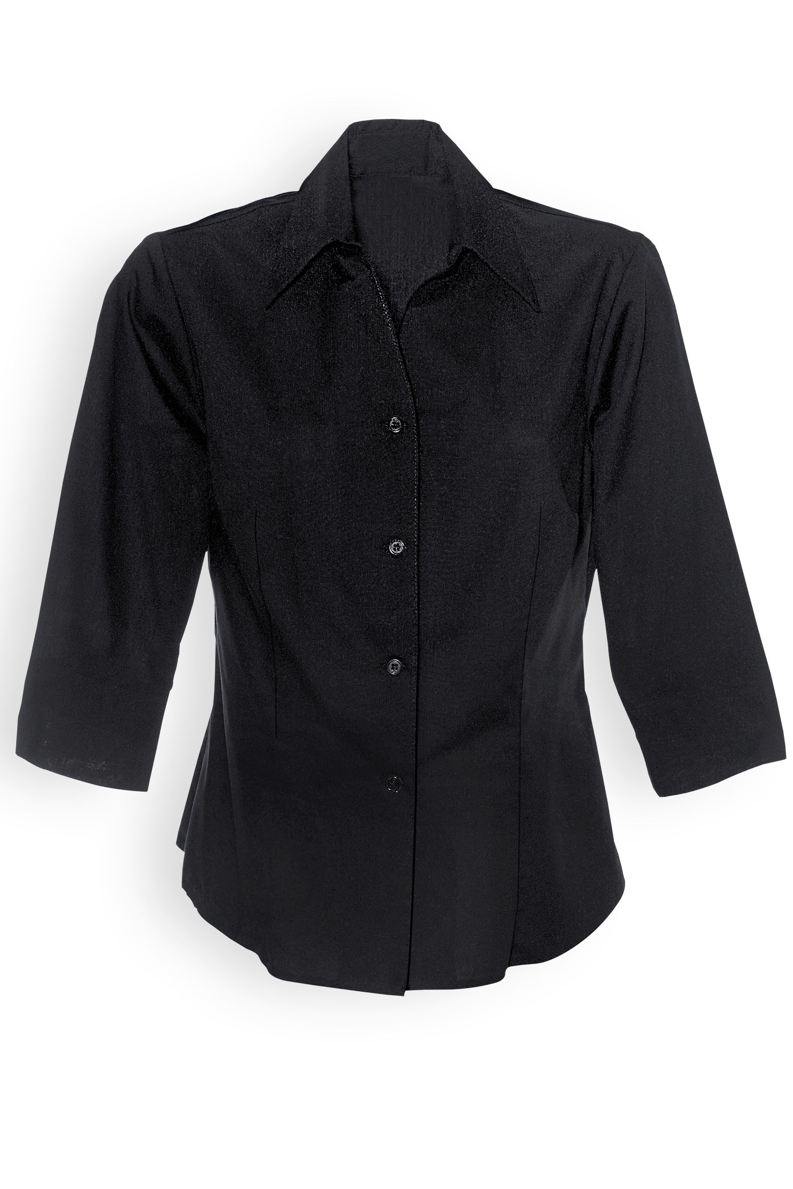 Damenbluse Schwarz mit 3/4-Arm