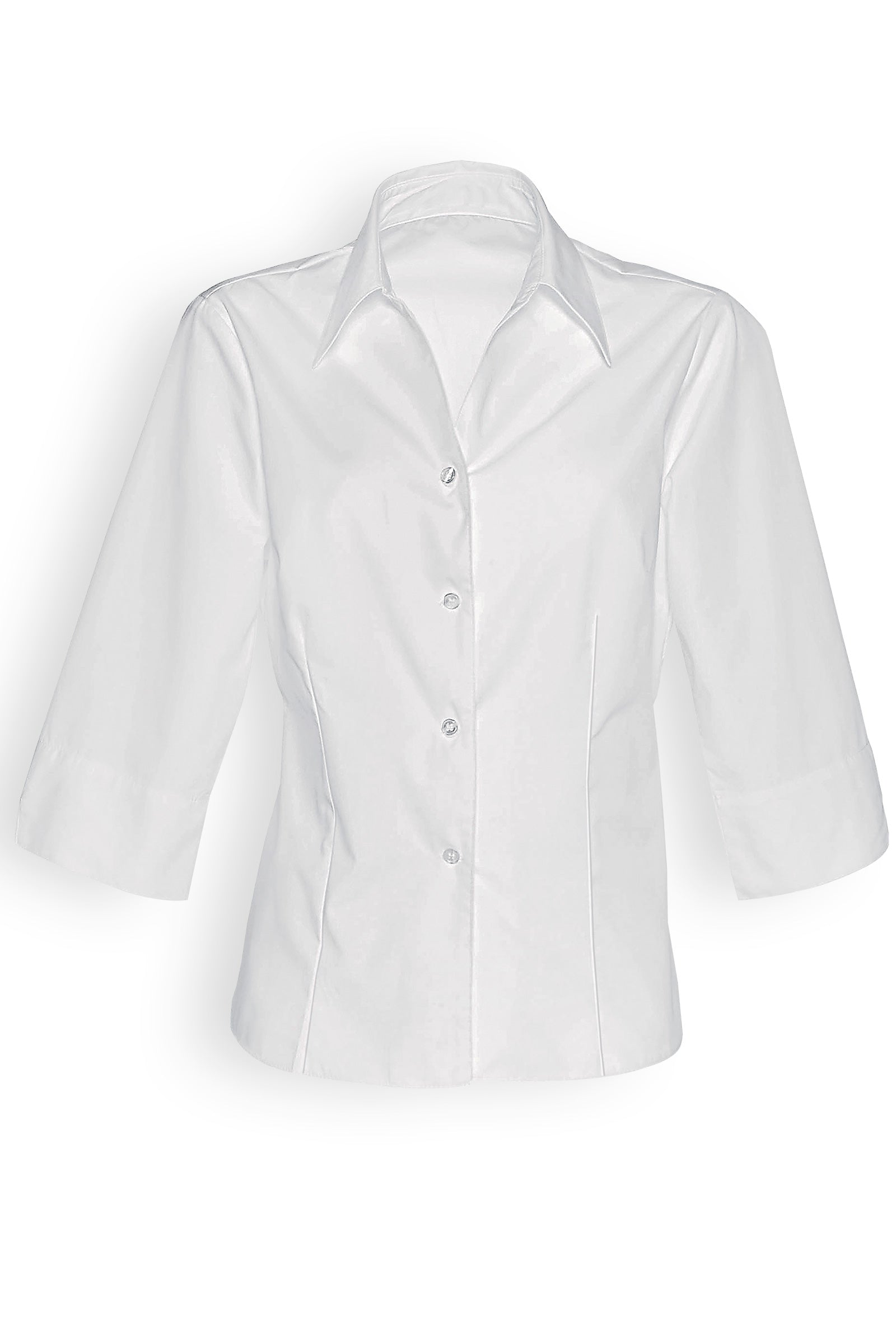 Damenbluse Weiß mit 3/4-Arm