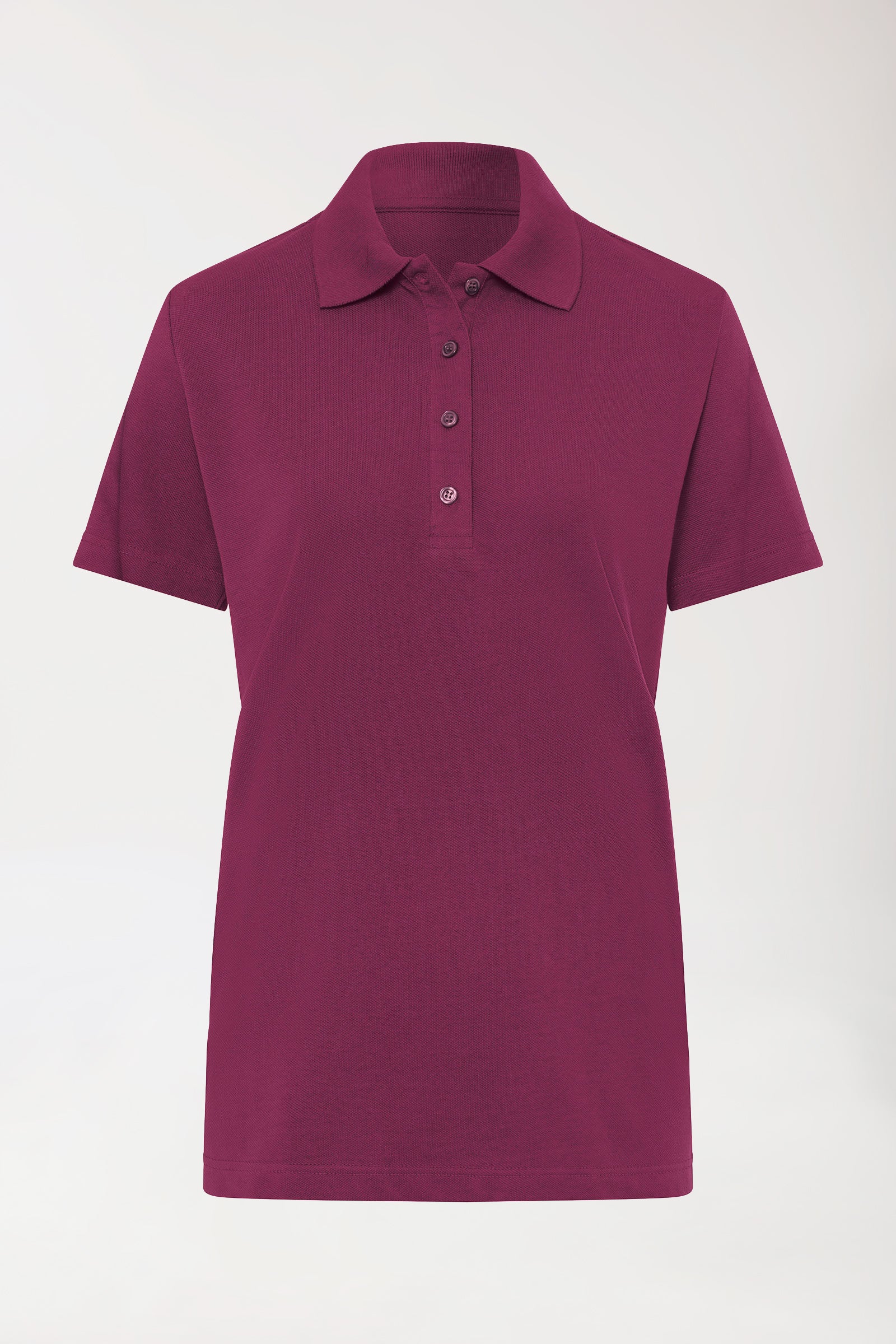 CORE Shirt Damen - Polokragen berry, Vorderansicht