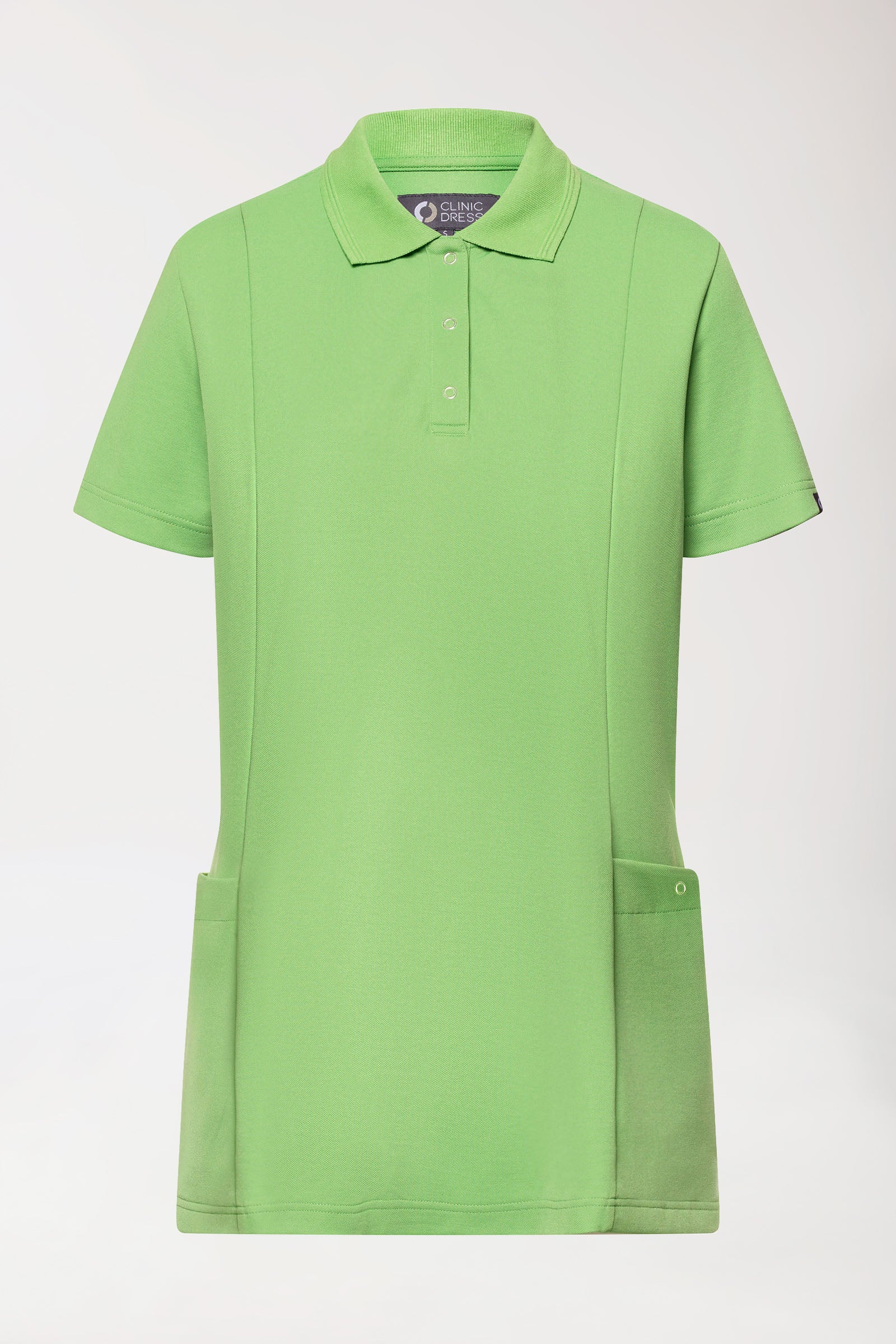 COMFY FLEX Stretch Schlupfkasack Damen - Polokragen apfelgrün