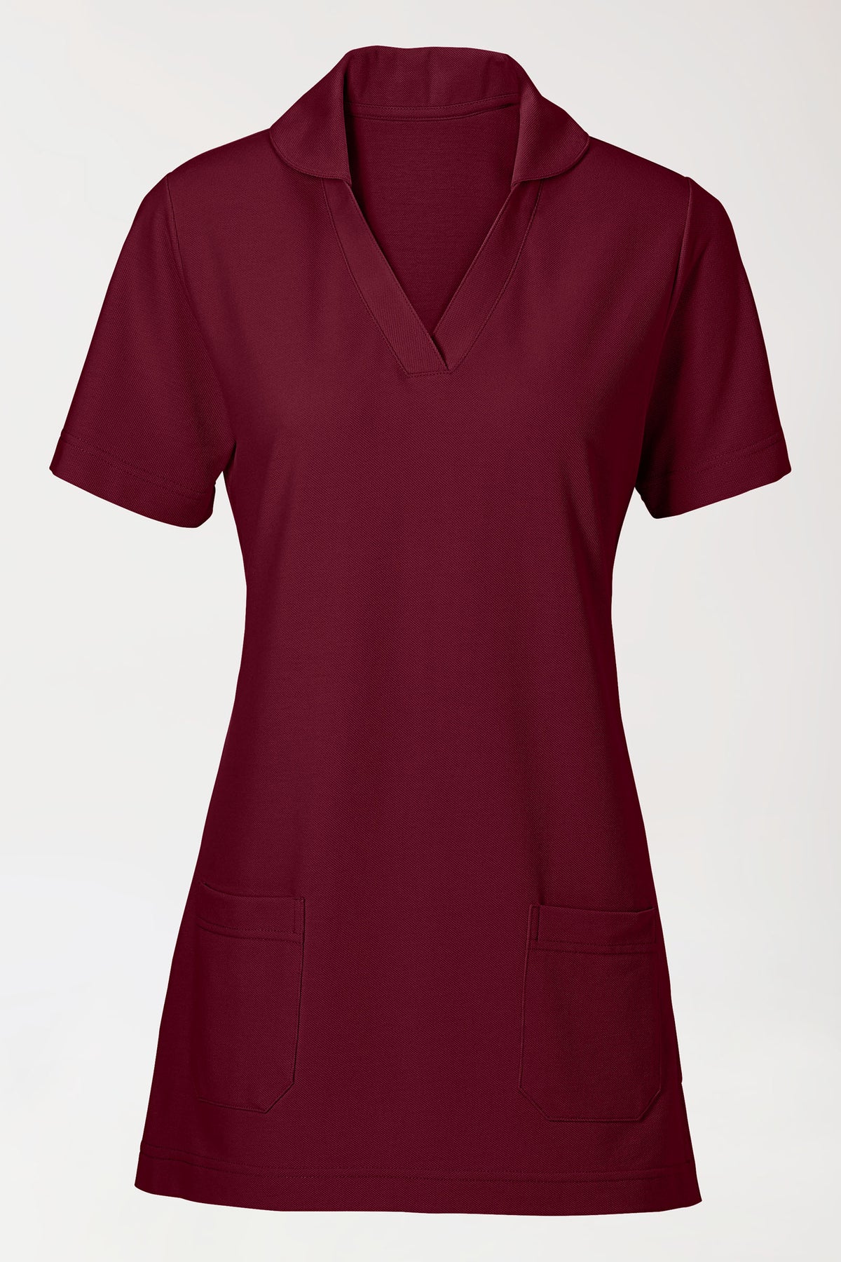 COMFY FLEX Stretch Schlupfkasack Damen - Schalkragen bordeaux