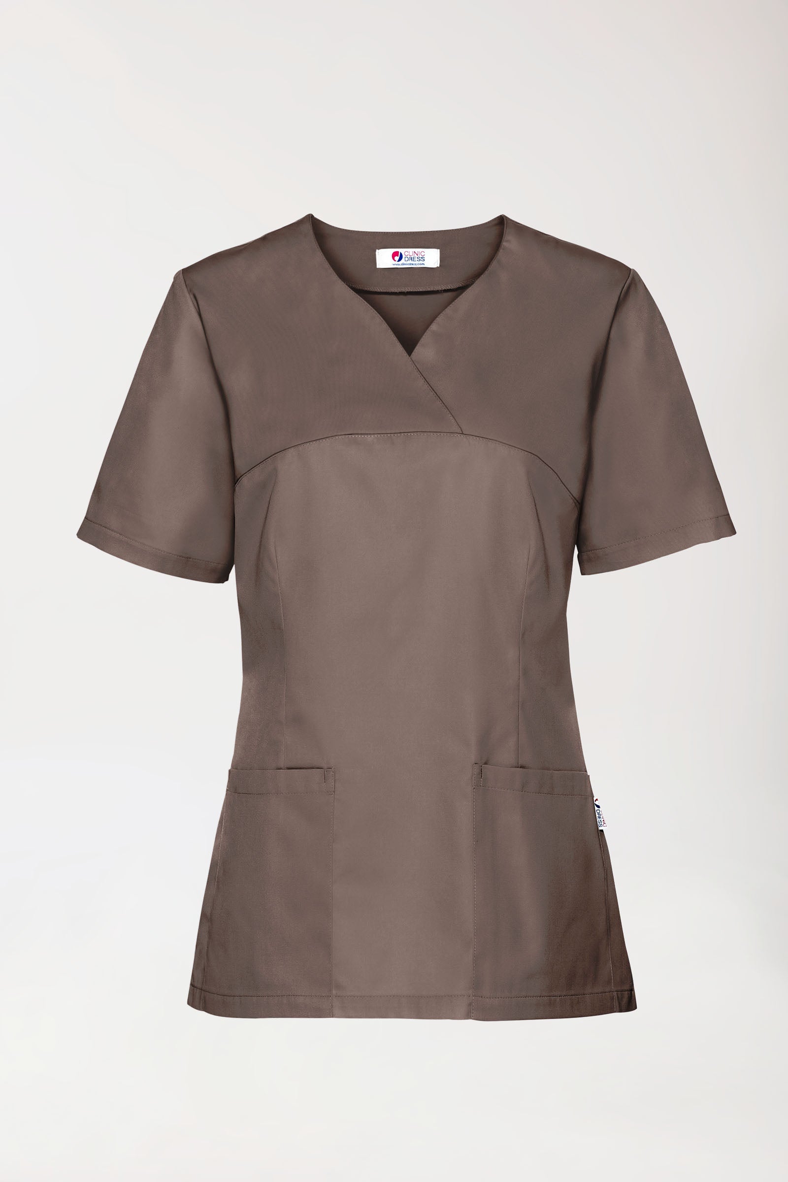 CORE Schlupfkasack Damen - Herzausschnitt deep taupe