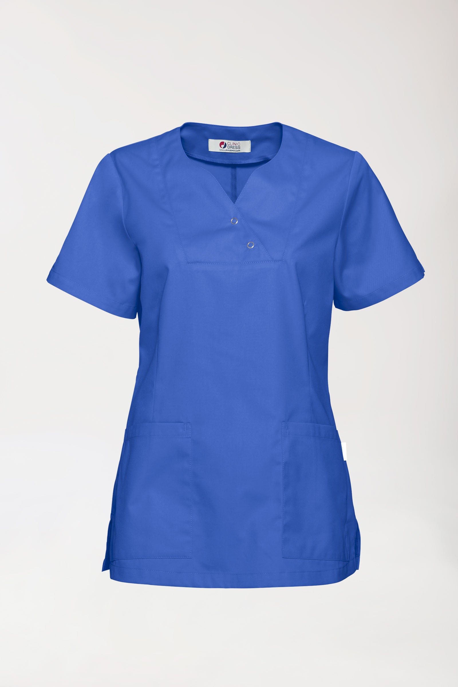 CORE Schlupfkasack Damen curved fit - mit Druckknöpfen königsblau