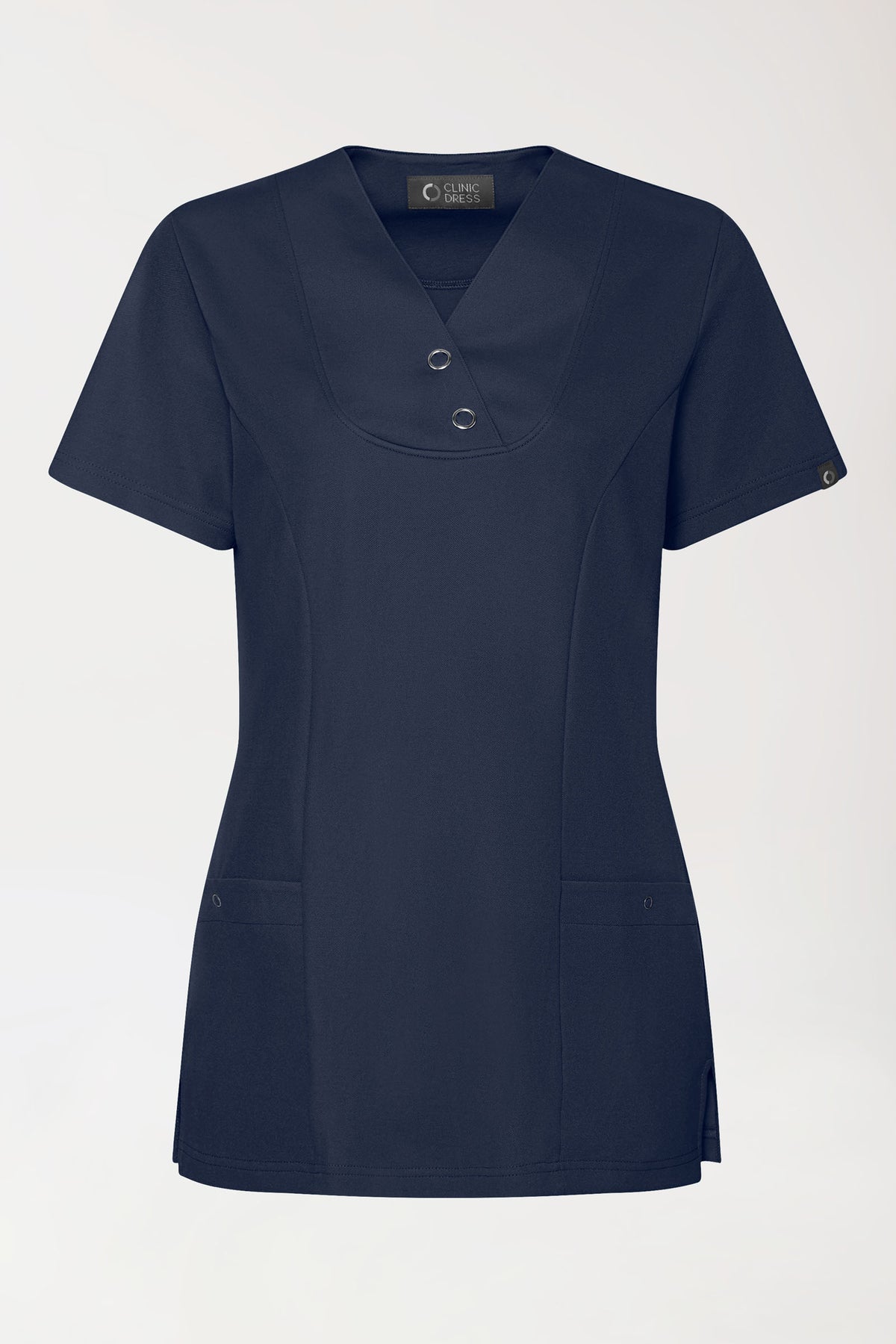 COMFY FLEX Stretch Schlupfkasack Damen - mit Druckknöpfen navy