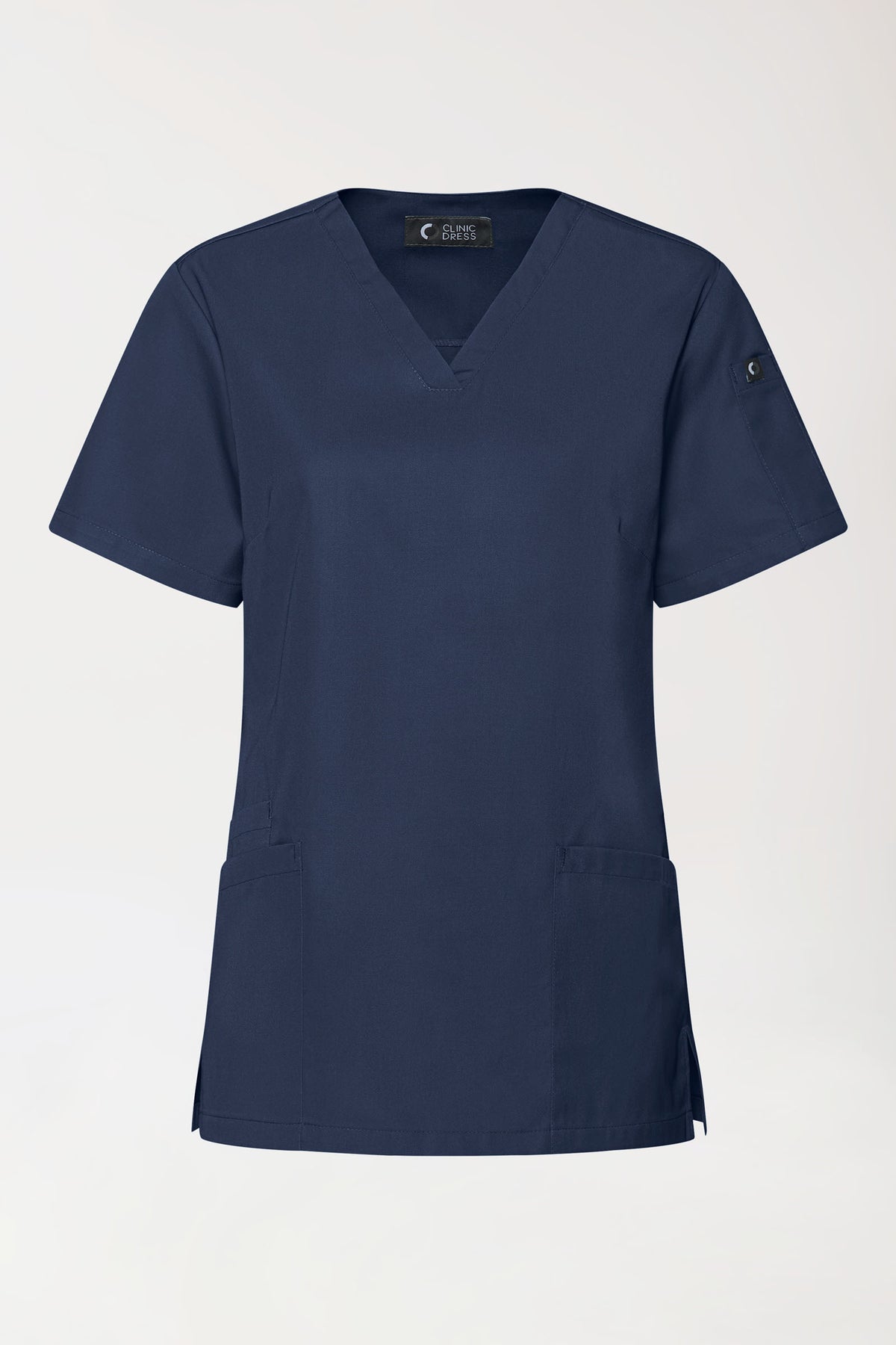 GREEN Stretch Schlupfkasack Damen - V-Ausschnitt navy, Vorderansicht