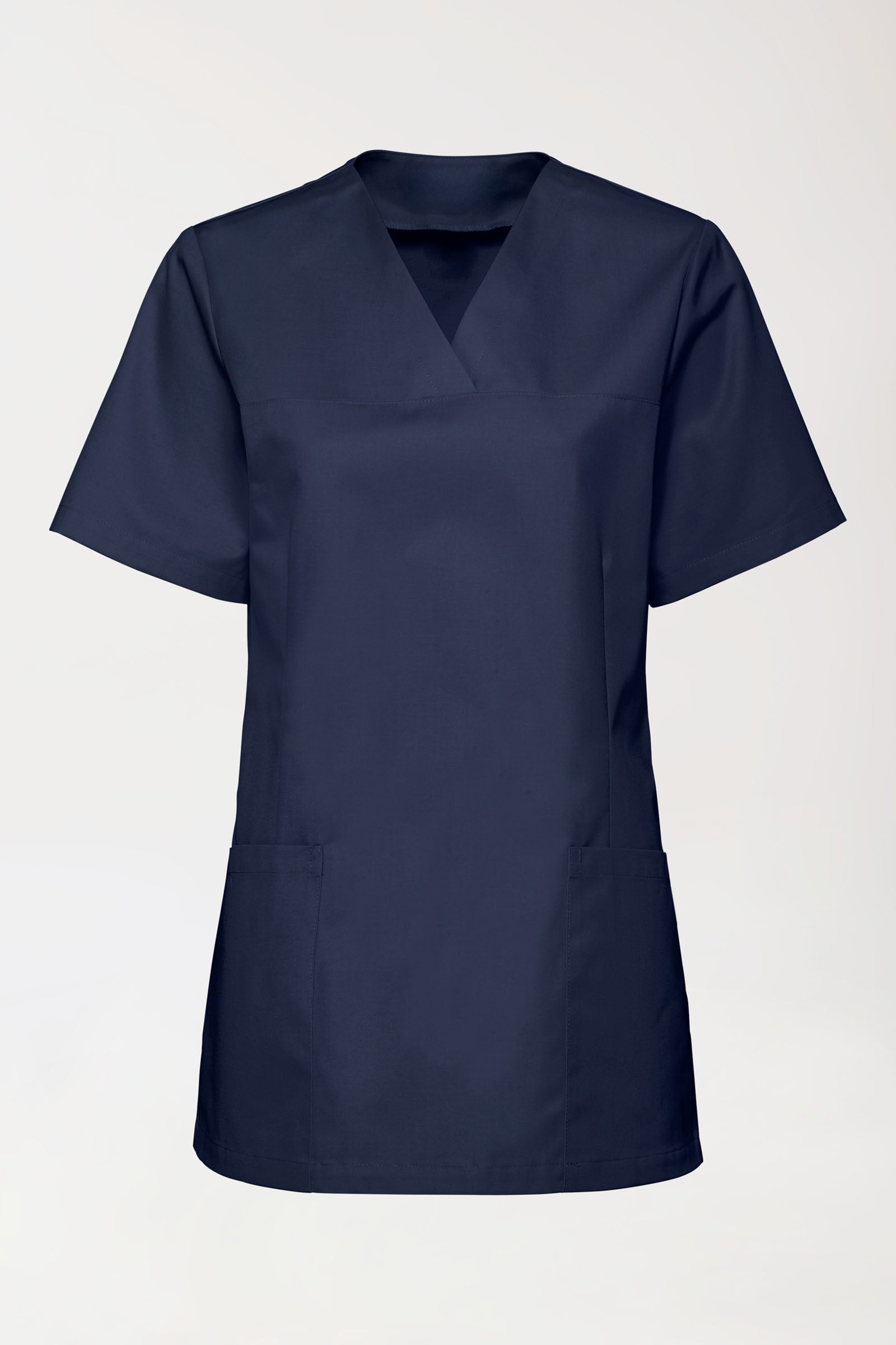 Stretch Damen Schlupfkasack - V-Ausschnitt navy