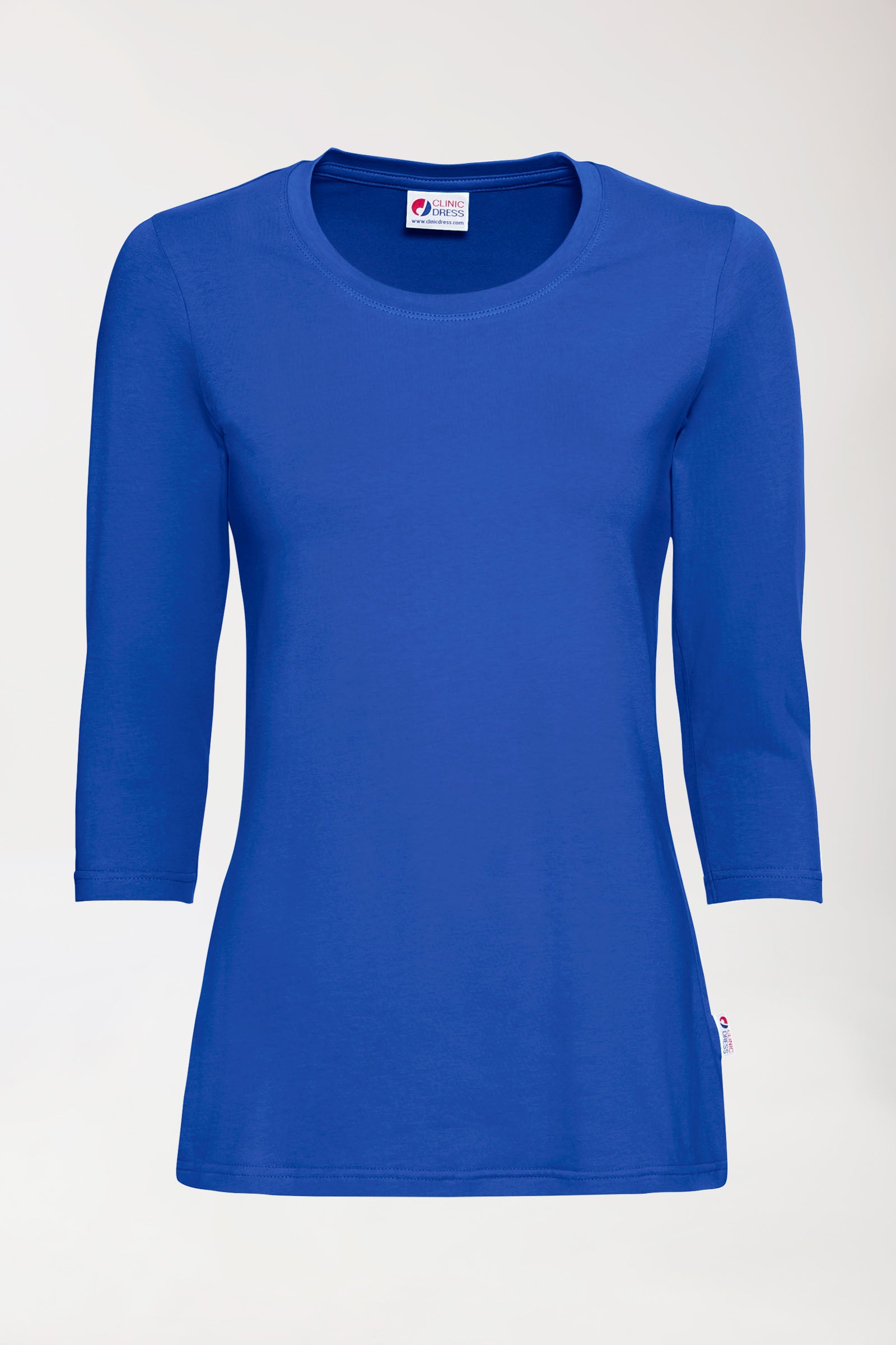CORE Shirt Damen - 3/4 Arm königsblau, Vorderansicht