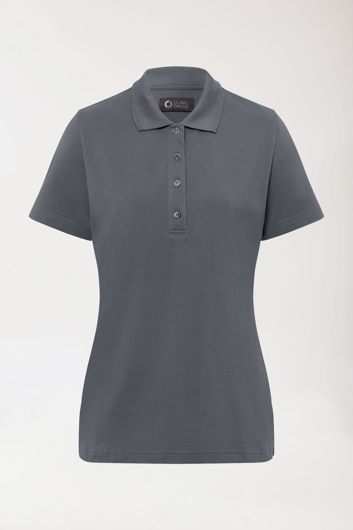 COMFY FLEX Stretch Shirt Damen - Polokragen steingrau