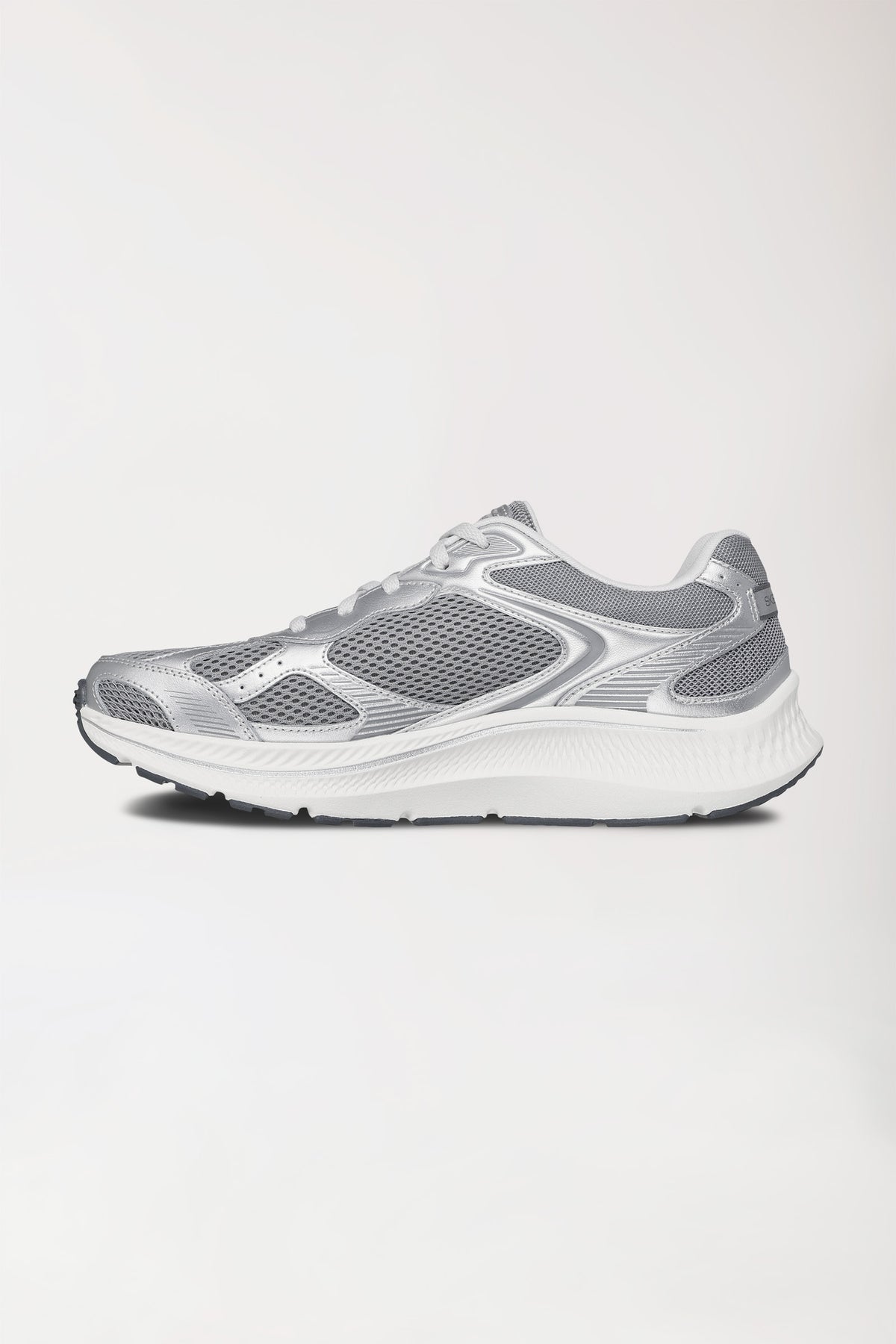 Damen Sneaker-SKECHERS-silber/weiß, Vorderansicht