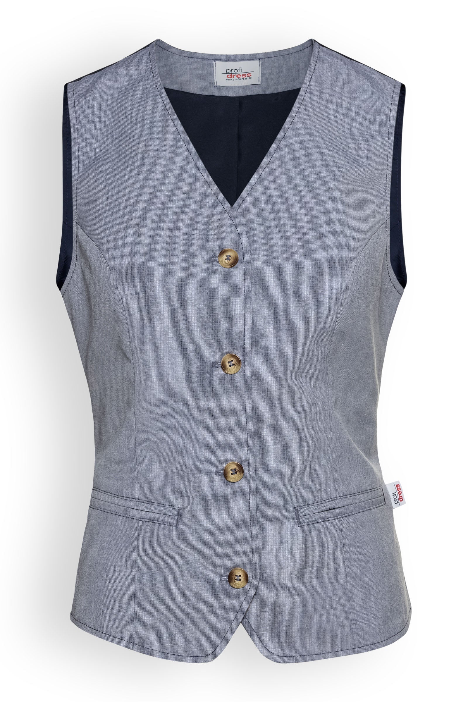 Weste für Damen Blau Melange Navy