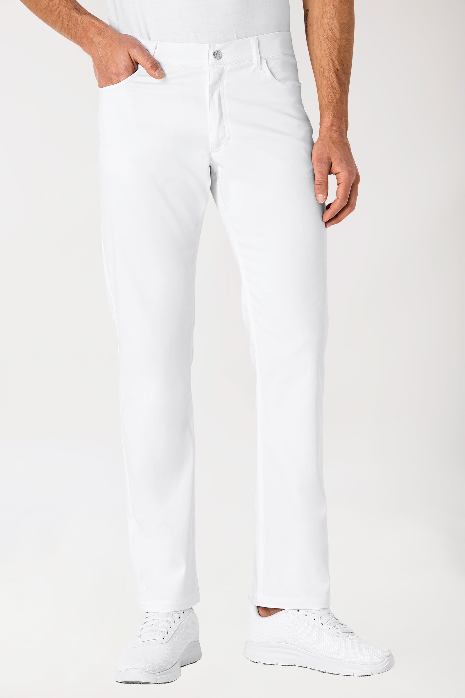 COMFY FLEX 5-Pocket Hose Herren - gerades Bein weiß