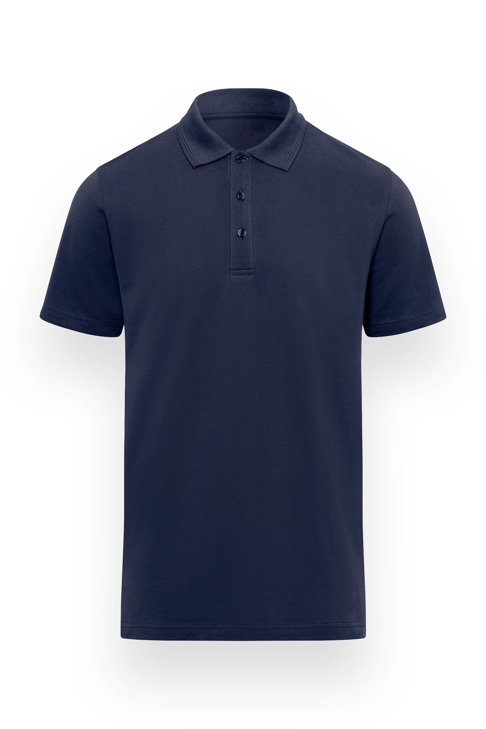 Shirt Herren Piqué - Polokragen navy, Vorderansicht