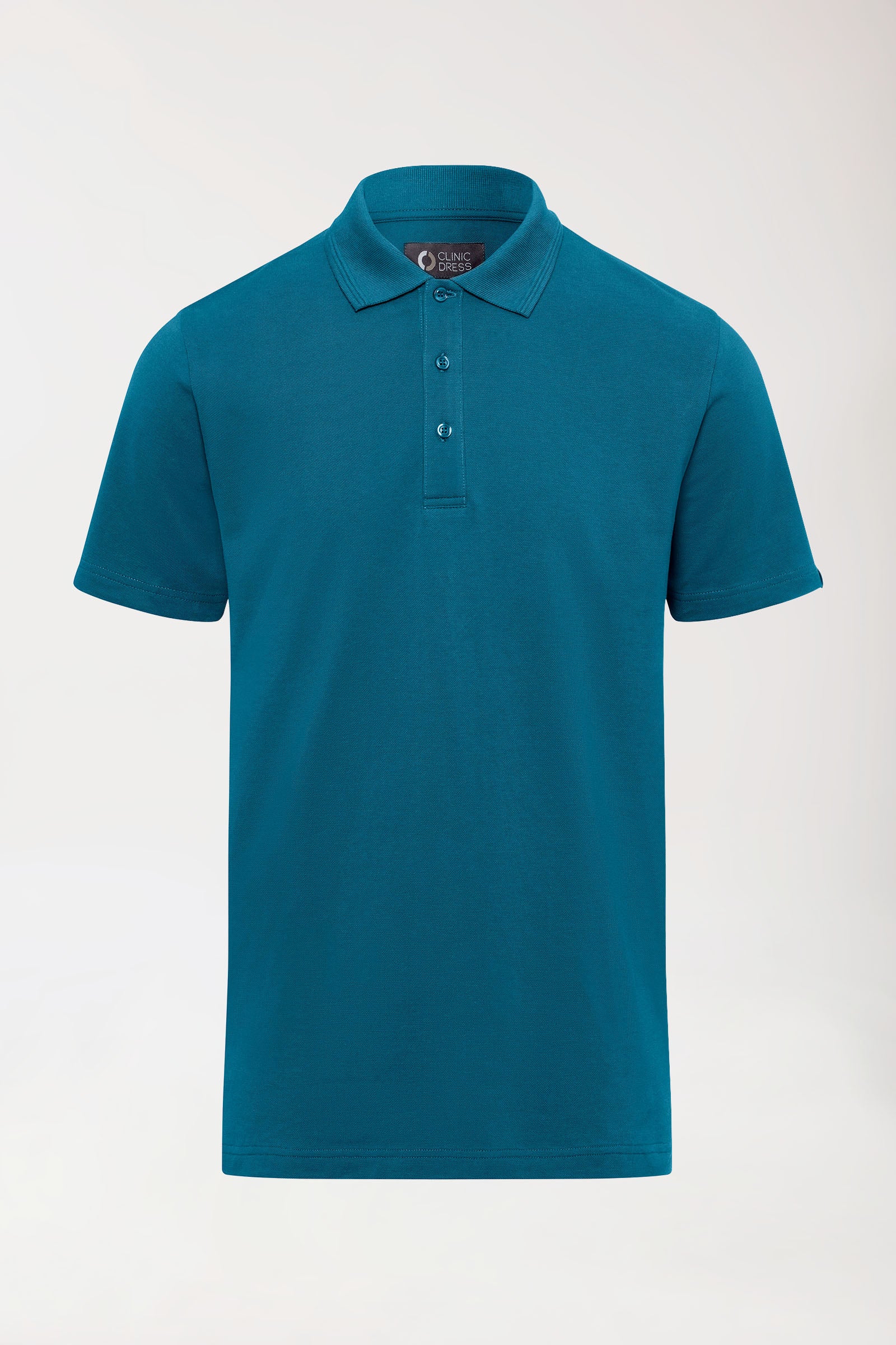COMFY FLEX Stretch Shirt Herren - Polokragen petrol, Vorderansicht