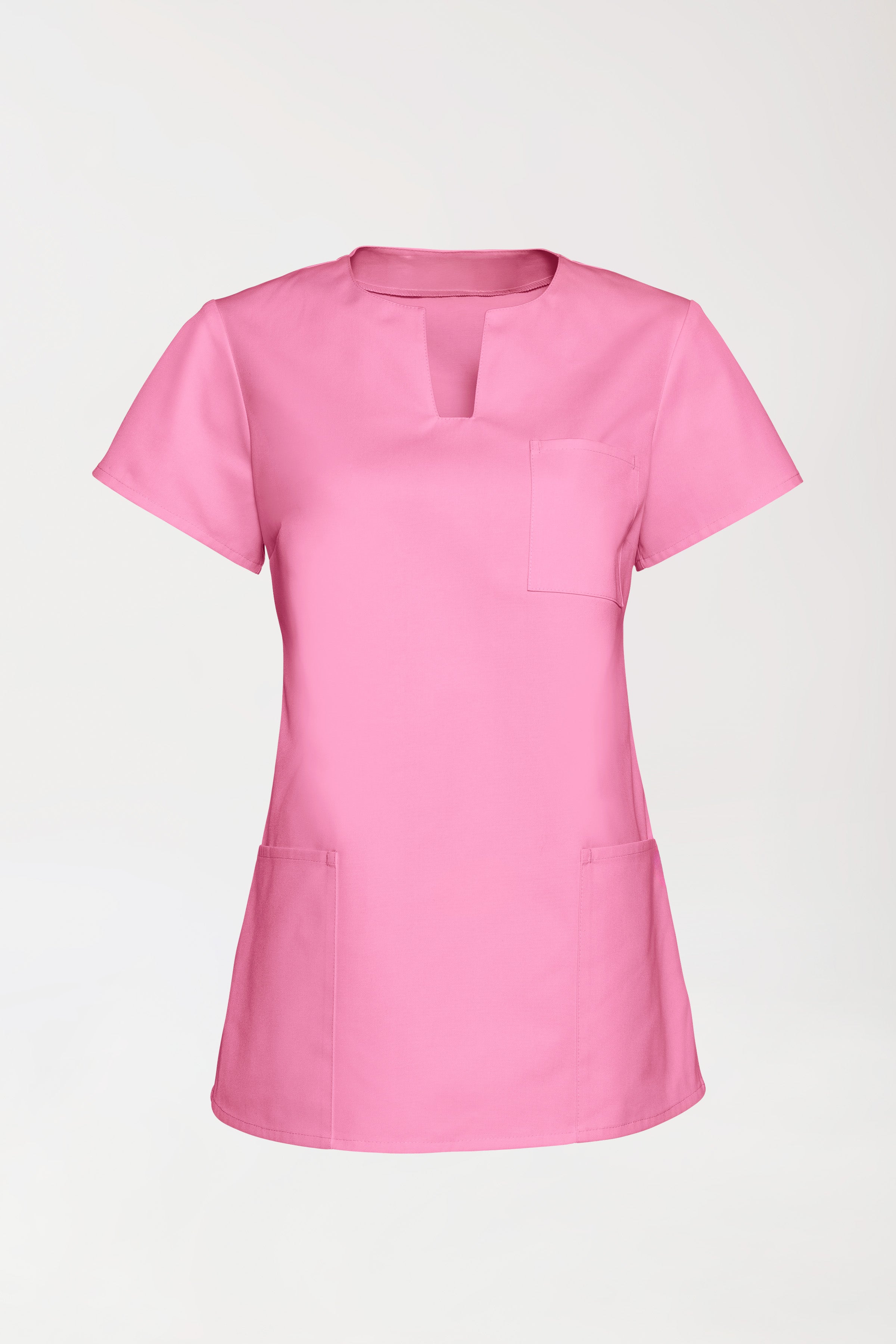 JUST STRONG Schlupfkasack Damen - eckiger Ausschnitt rosy pink, Vorderansicht